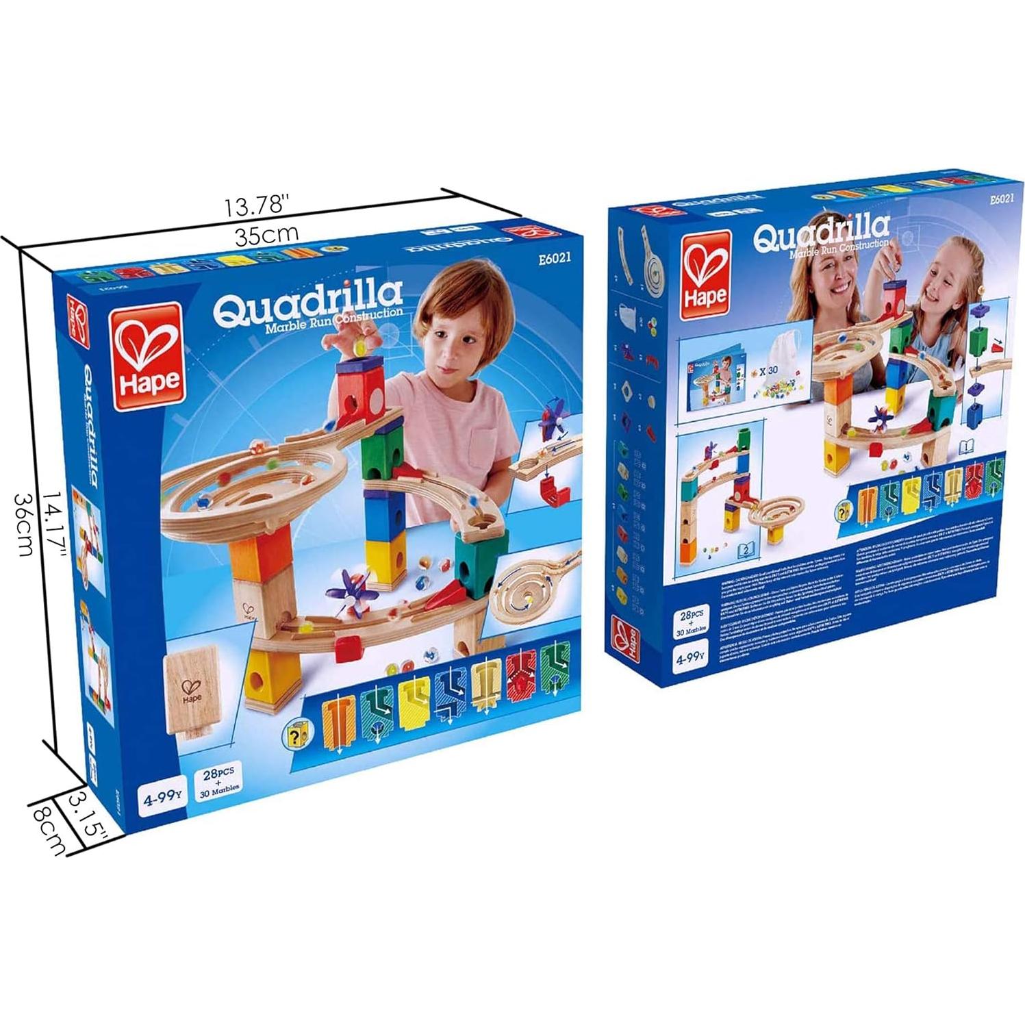 Hape Quadrilla Set de Canicas de Madera Carrera