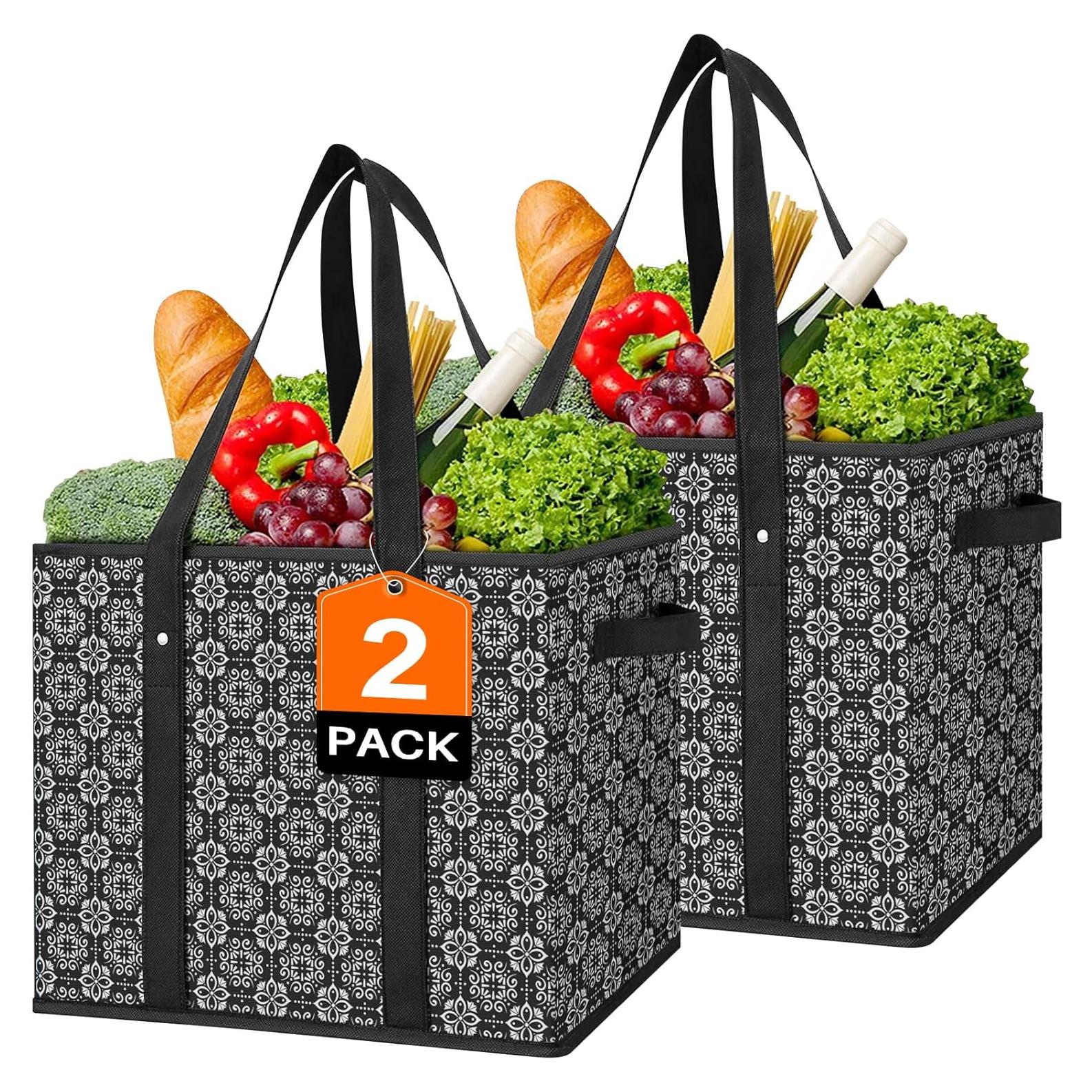 Bolsas de Compras Reutilizables WISELIFE 2 Piezas 37x25cm