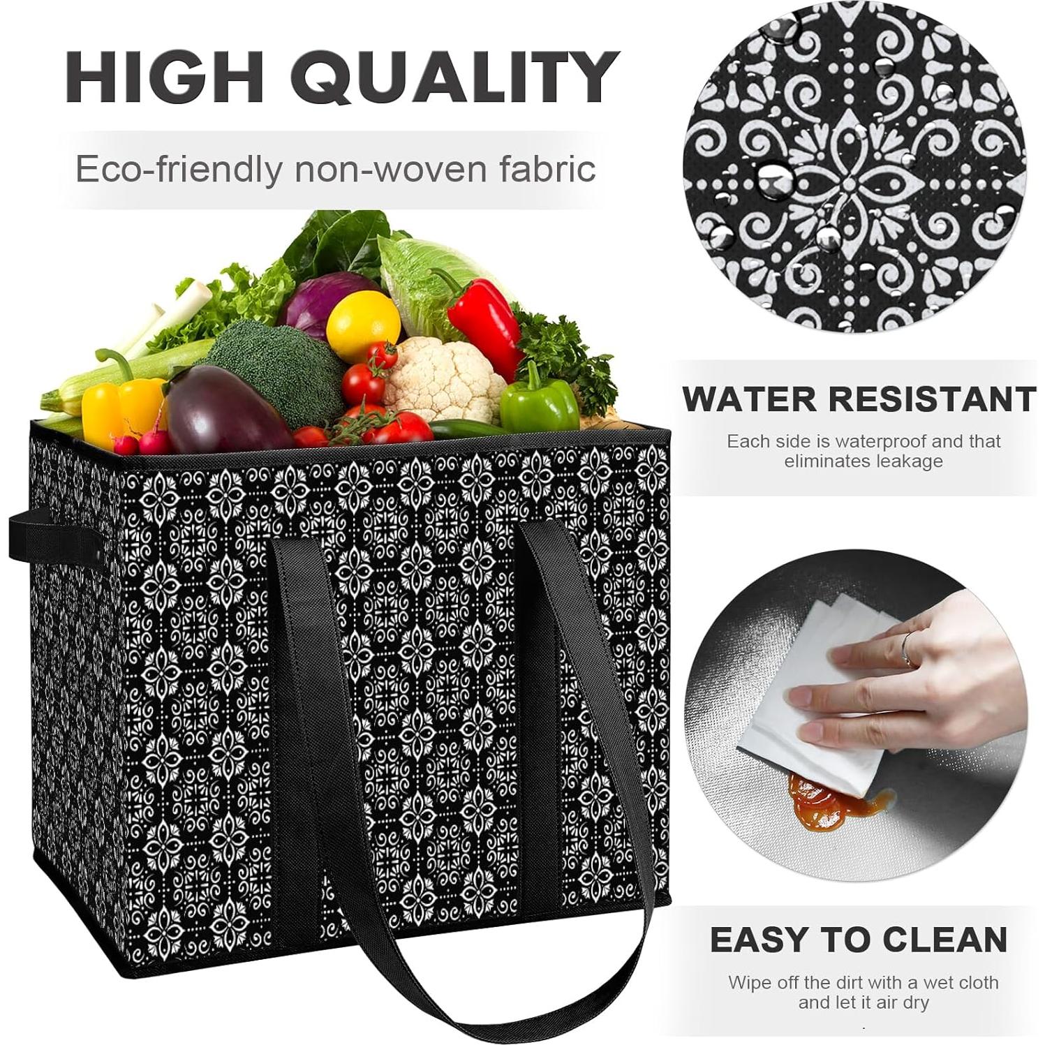 Bolsas de Compras Reutilizables WISELIFE 2 Piezas 37x25cm