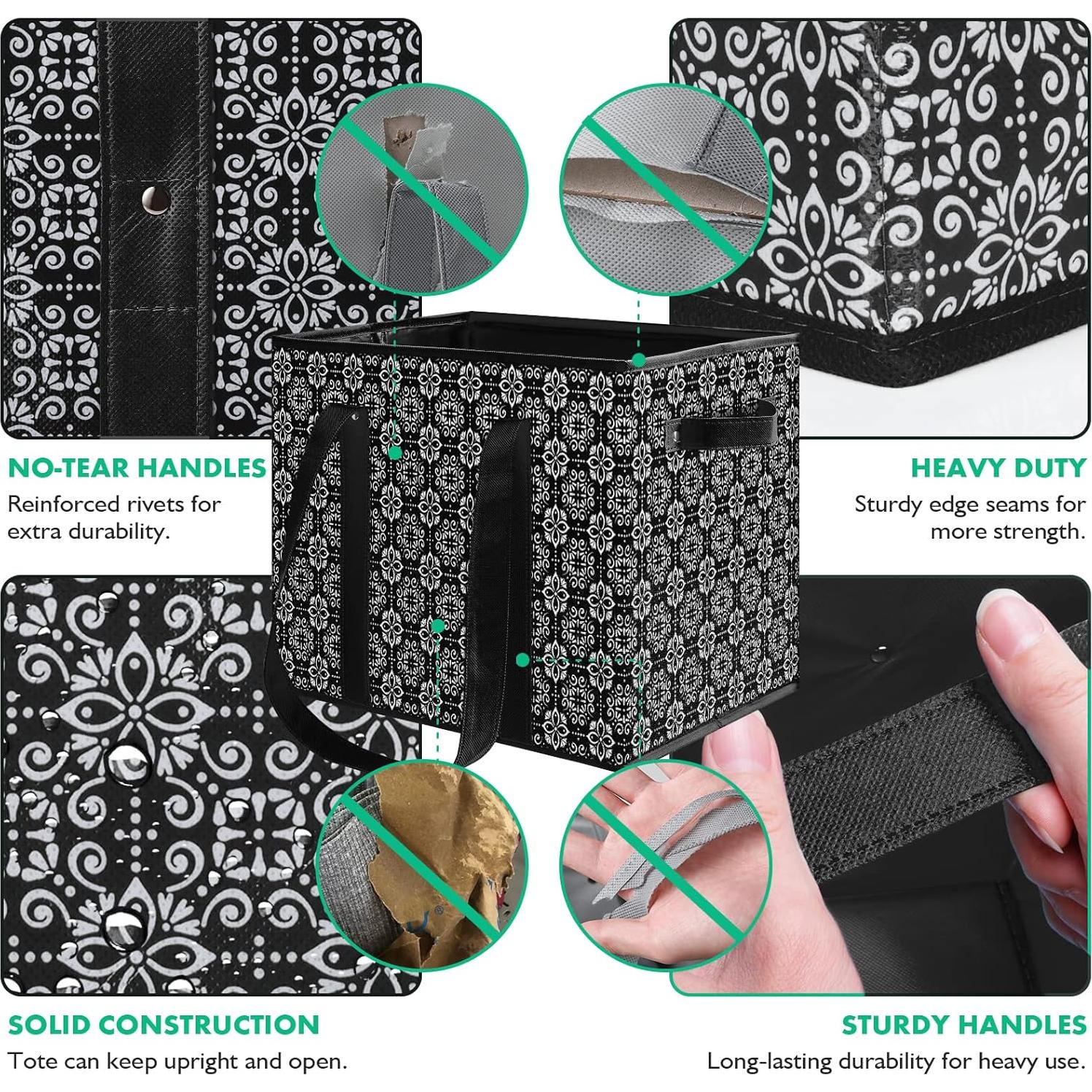 Bolsas de Compras Reutilizables WISELIFE 2 Piezas 37x25cm