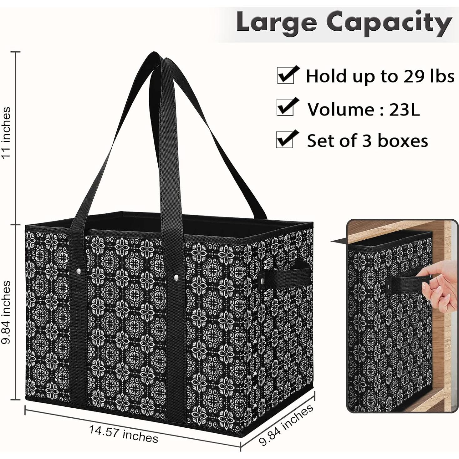 Bolsas de Compras Reutilizables WISELIFE 2 Piezas 37x25cm