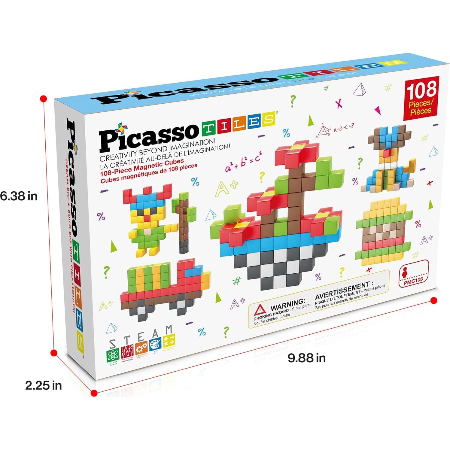 Cubos Magnéticos Picasso 108 Piezas Juguete Educativo 3+