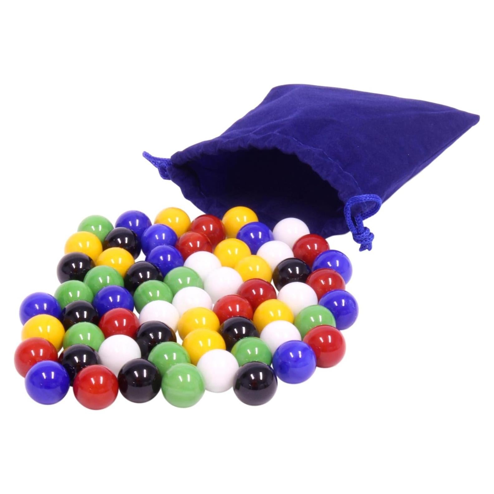 Bolsa de 60 canicas de vidrio 16mm AmishToyBox.com