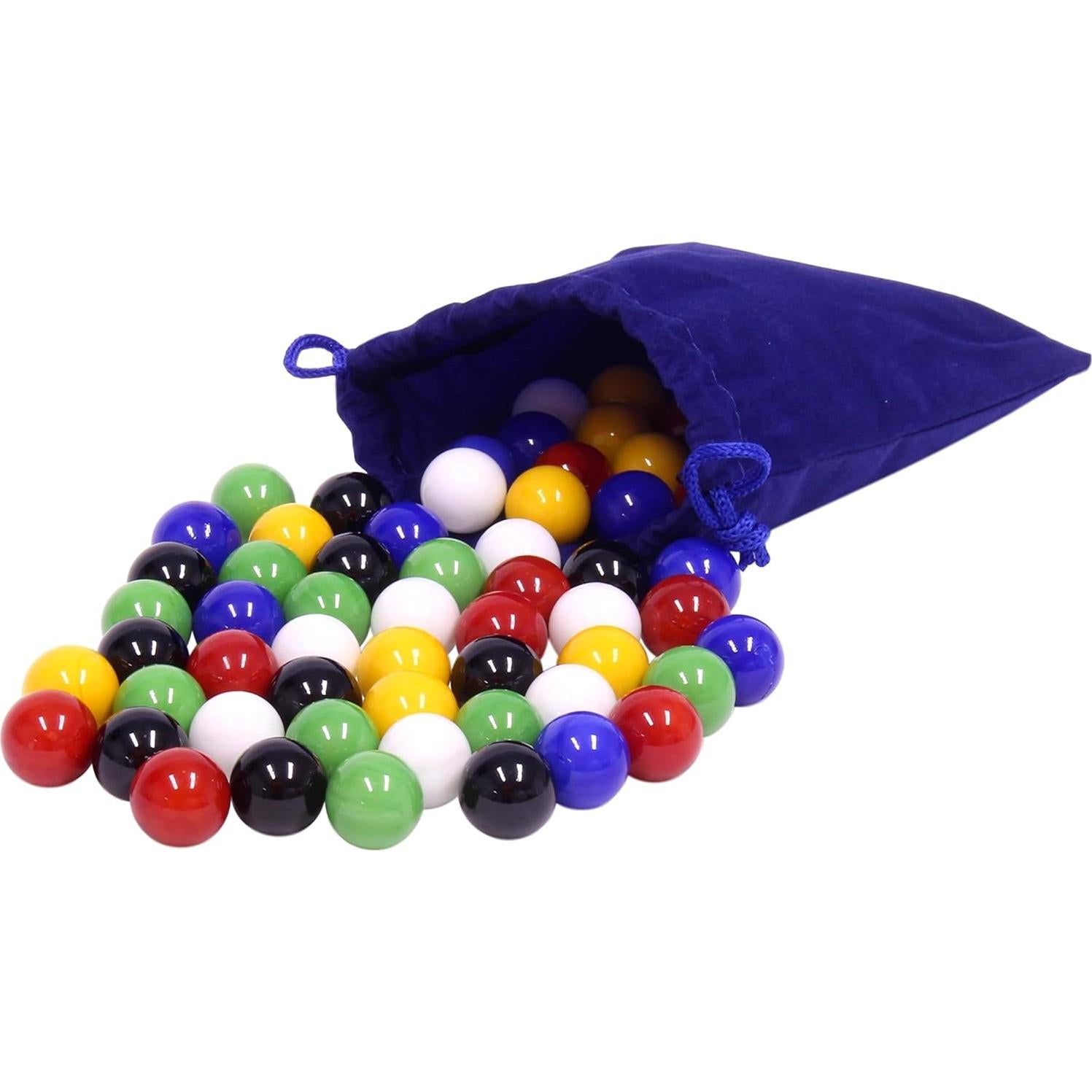 Bolsa de 60 canicas de vidrio 16mm AmishToyBox.com