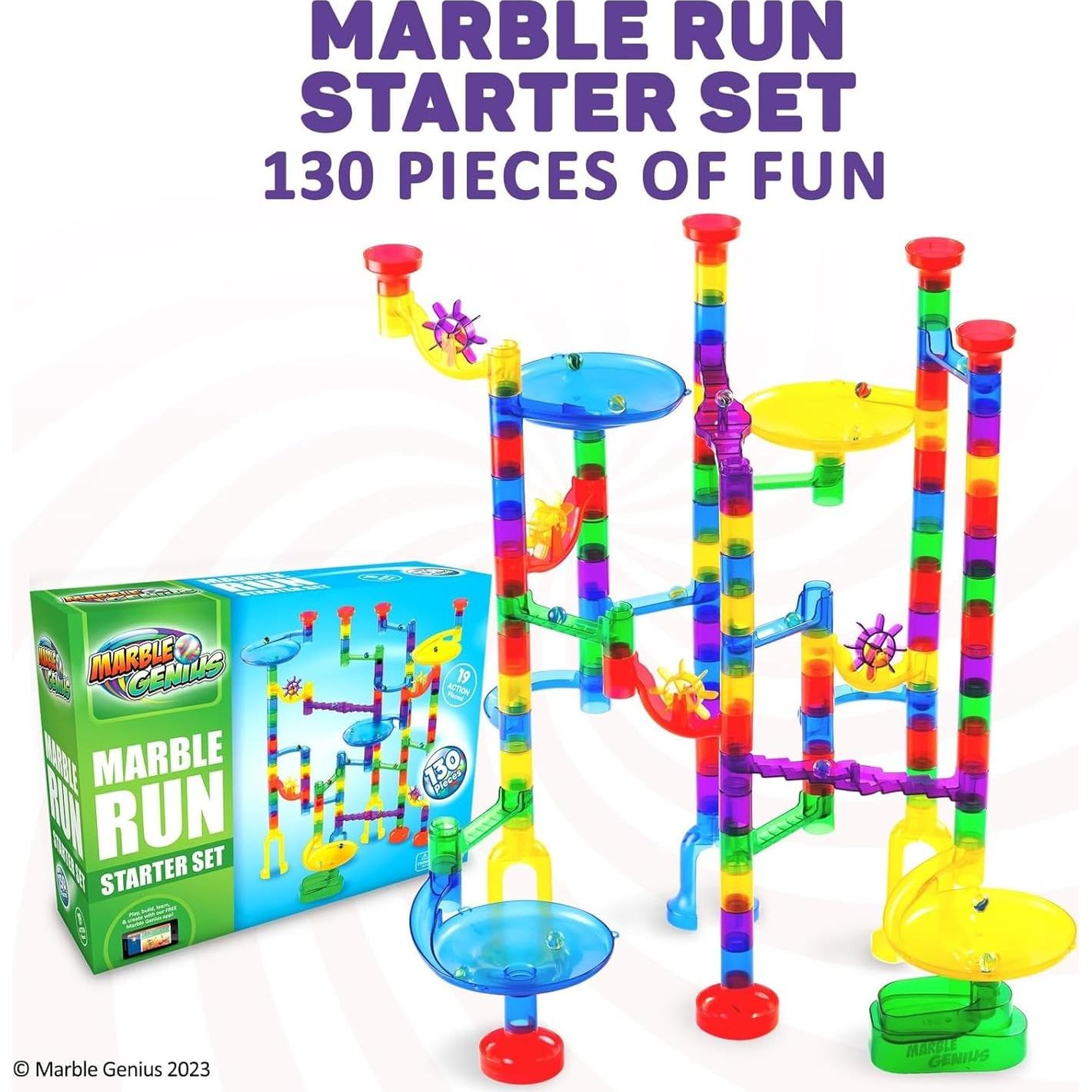 Juego de Canicas Marble Genius - 130 Piezas para Niños