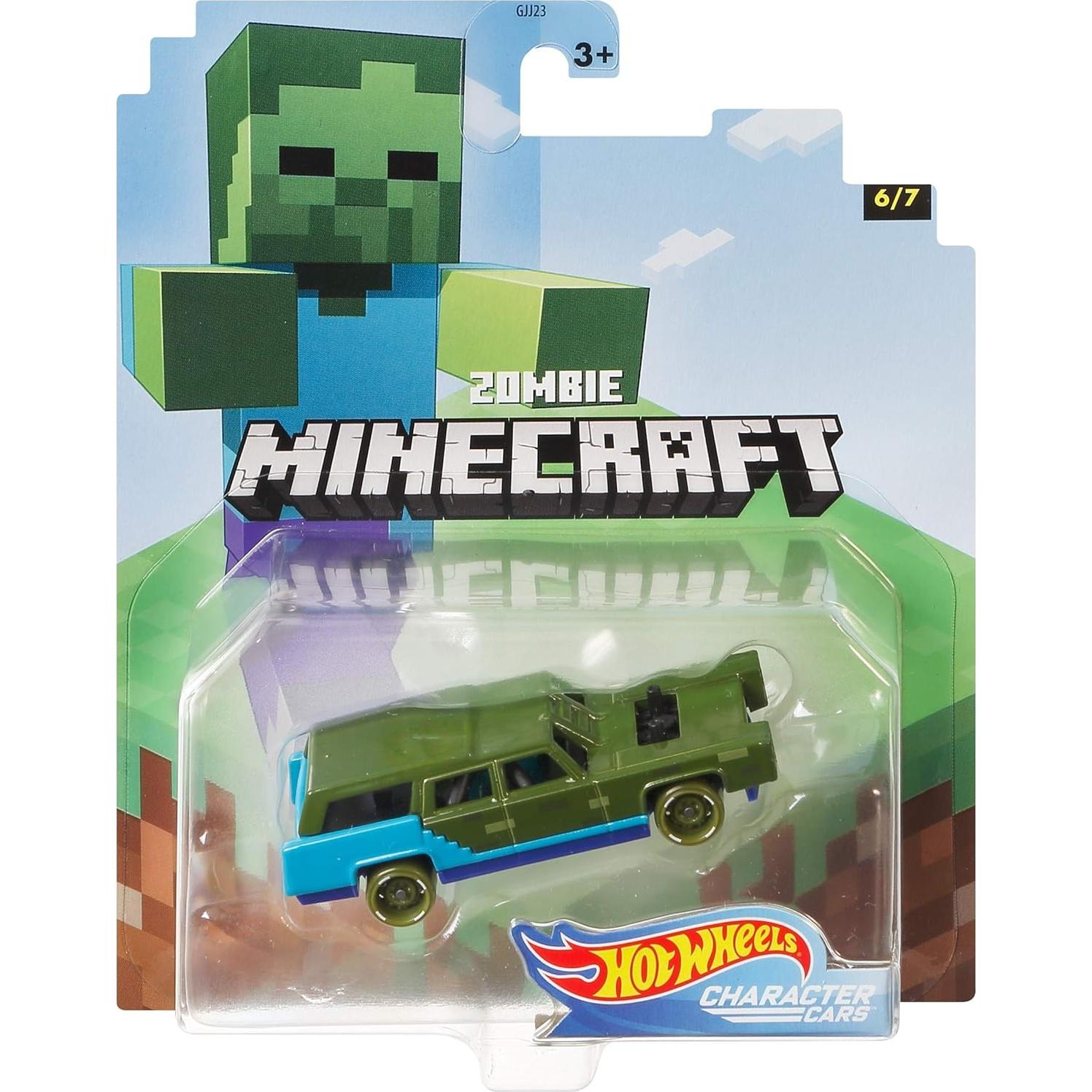 Hot Wheels Minecraft Vehículo Zombi 1:64 Mattel - 7.62 cm