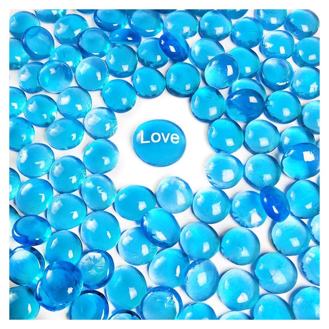Piedras de Vidrio Azul Marino HappyFiller 2,27 kg para Decorar