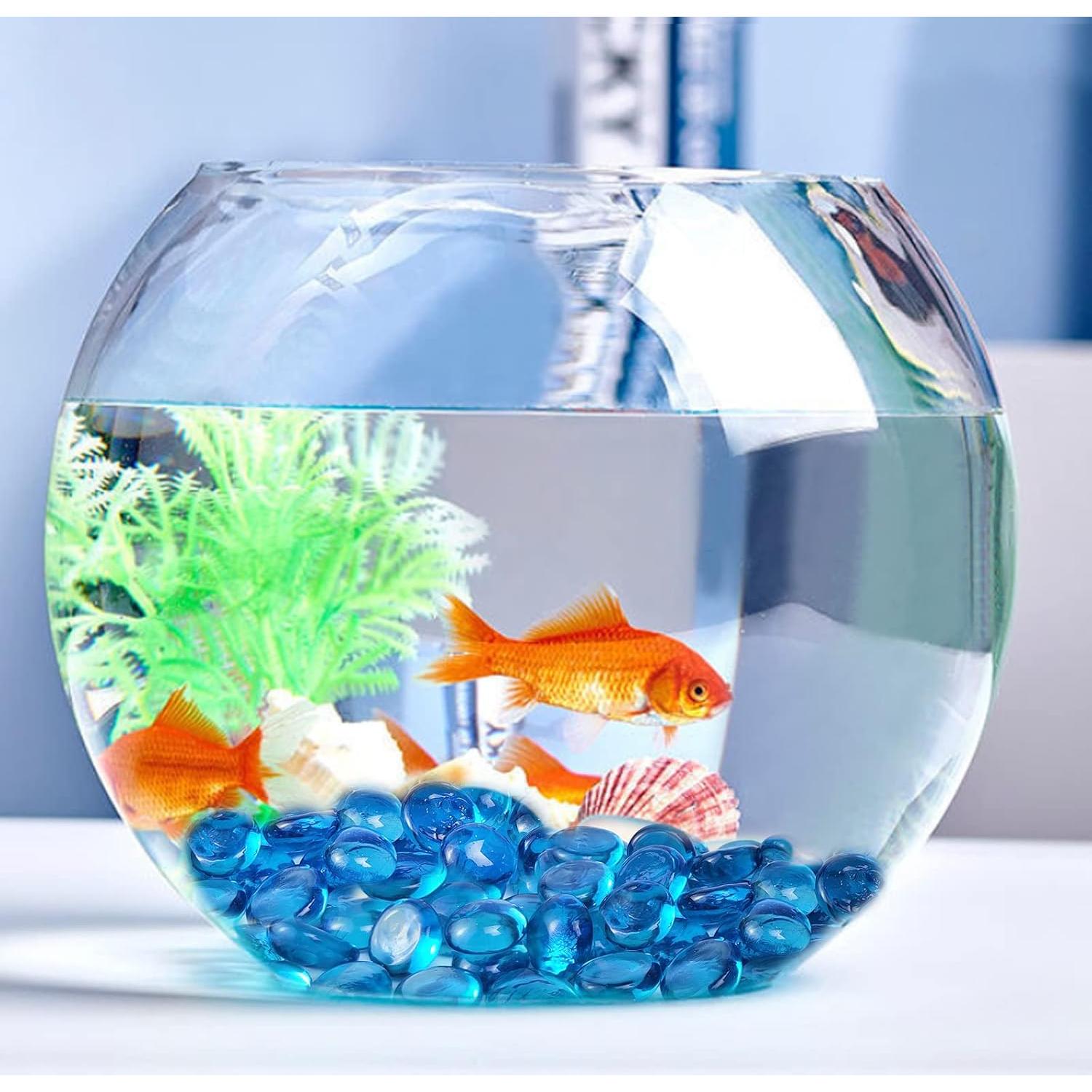 Piedras de Vidrio Azul Marino HappyFiller 2,27 kg para Decorar