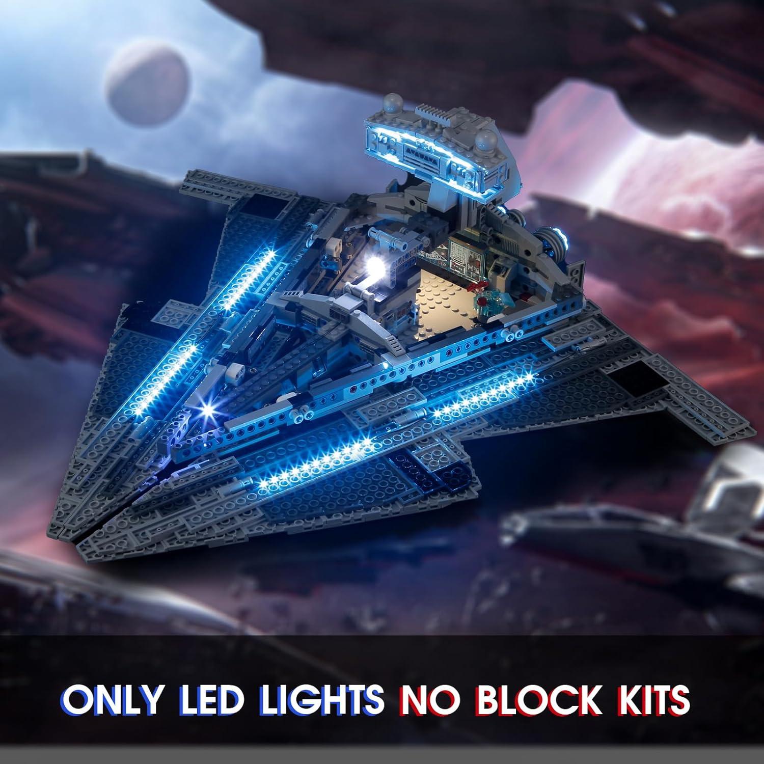 Luz LED Vaodest para Lego 75394 Destructor Estelar Imperial