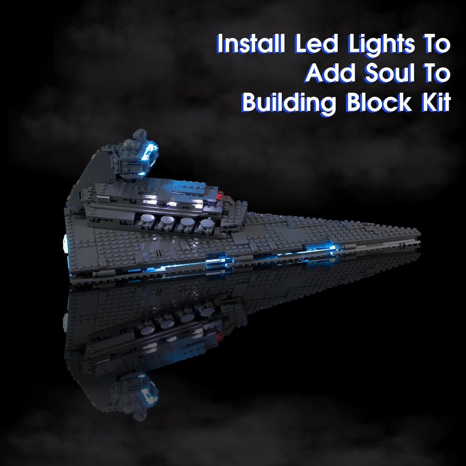 Luz LED Vaodest para Lego 75394 Destructor Estelar Imperial