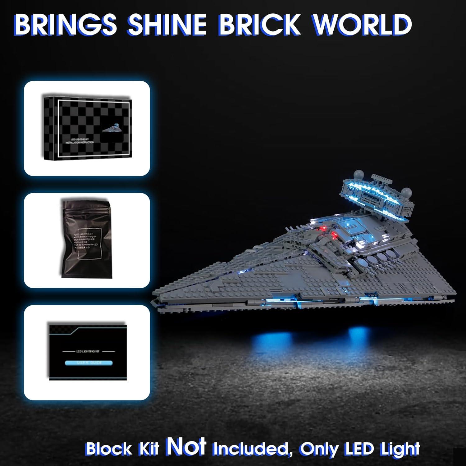 Luz LED Vaodest para Lego 75394 Destructor Estelar Imperial