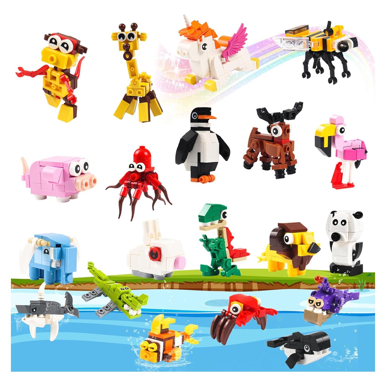 Set de Bloques de Construcción de Animales Rhybor 654 Piezas