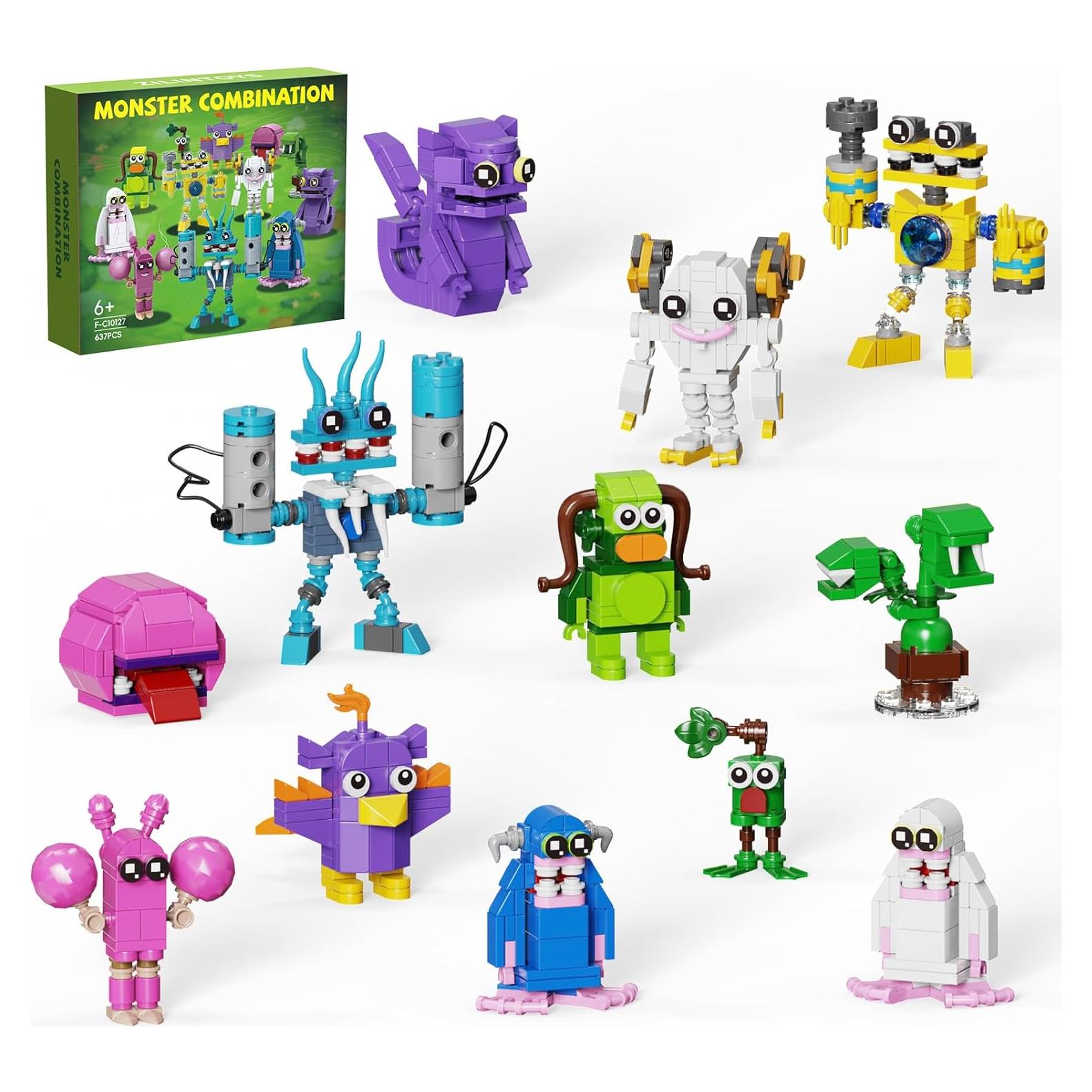 Juego de Construcción Monstruos Cantores 12 en 1 MYFUNTOY 637 Piezas