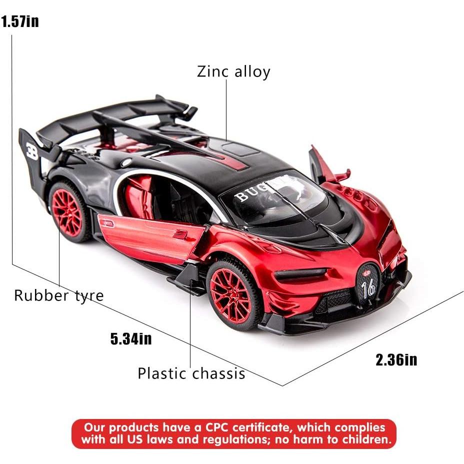 Coche de Modelo Bugatti Vision GT 1/32 BDTCTK con Sonido y Luz