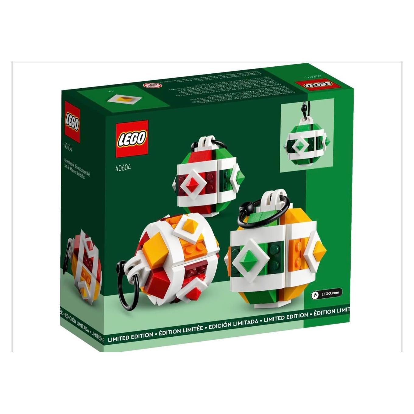 Conjunto de Decoraciones Navideñas LEGO 40604 - 3 Adornos