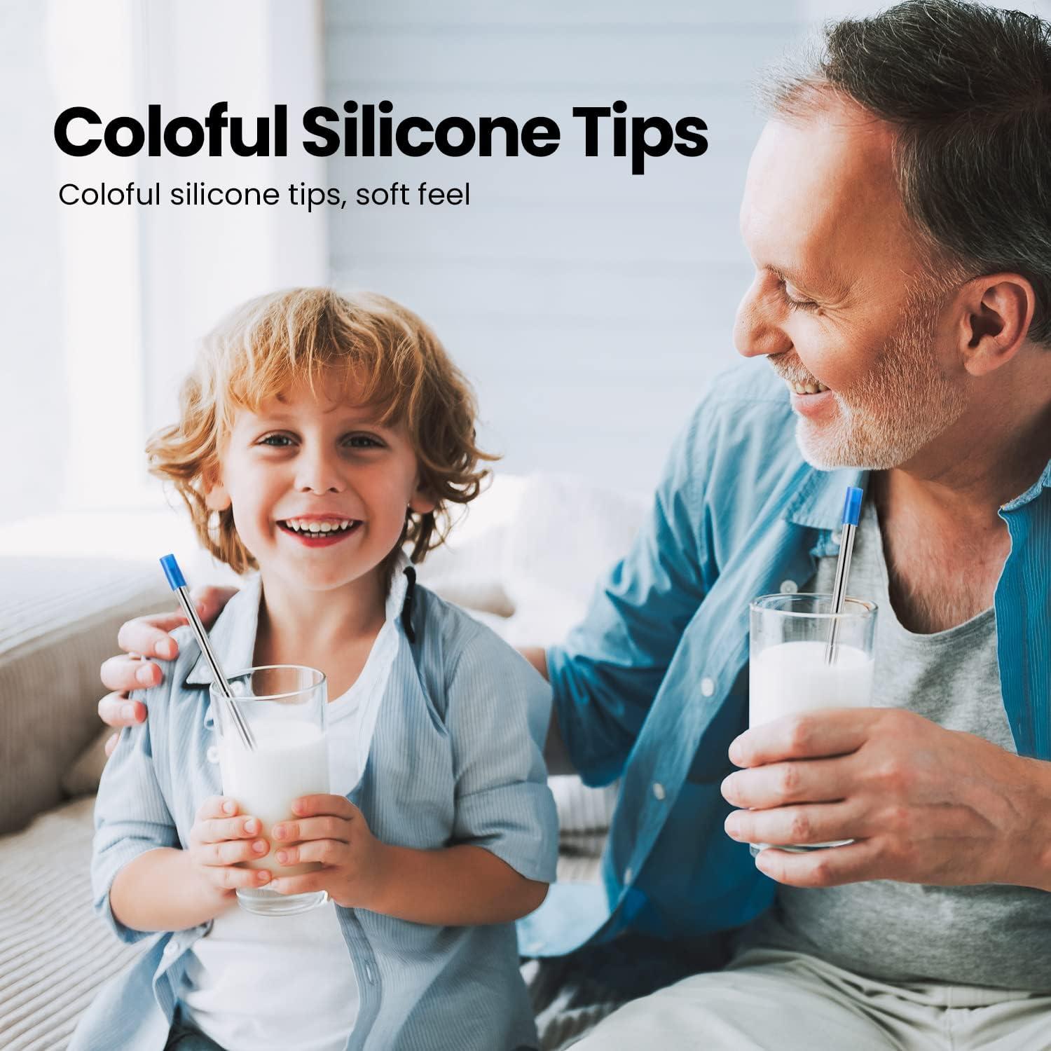 Pajitas Reutilizables Plegables Ecoangel - Acero Inoxidable 4 Unidades