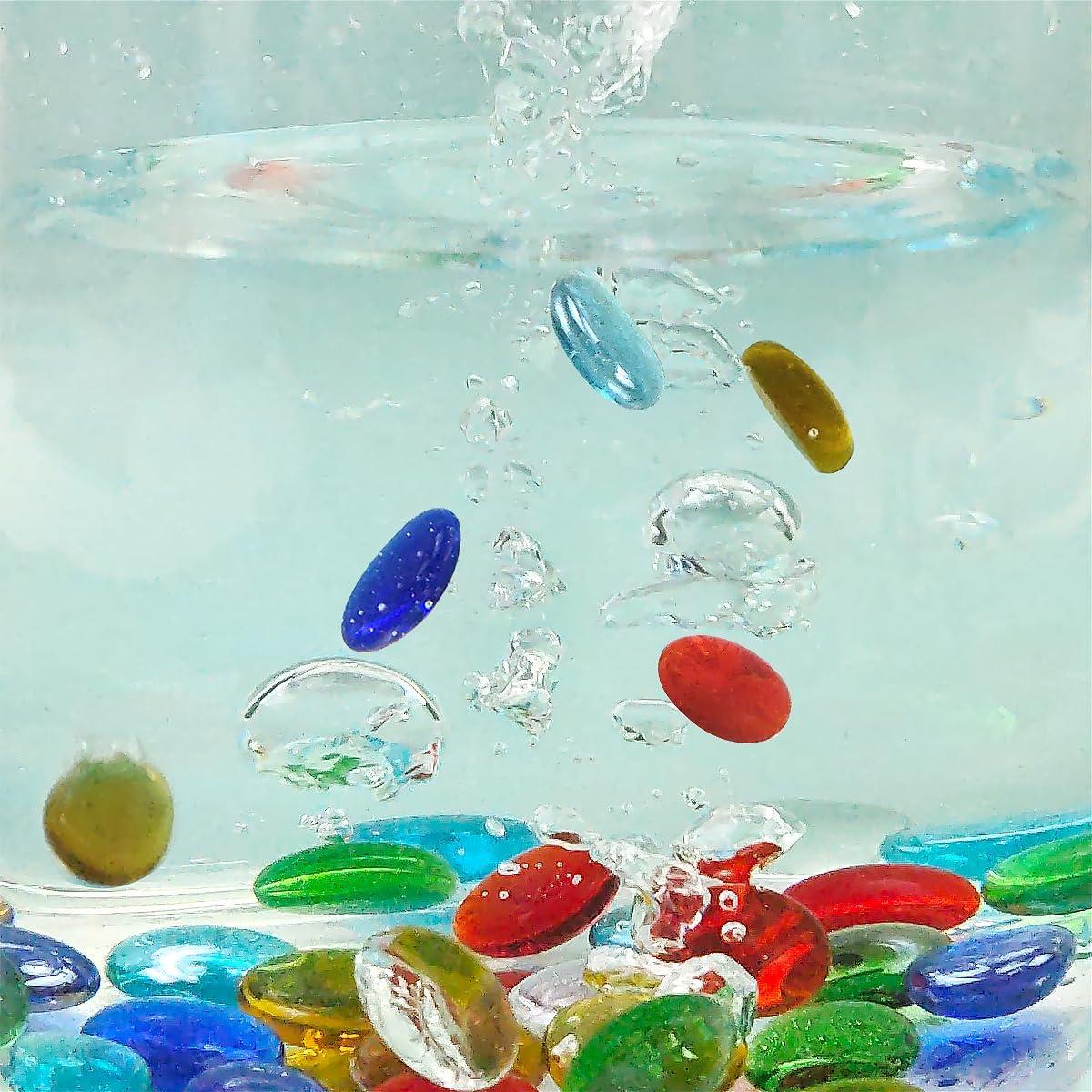 Perlas de vidrio YISZM 10 kg coloridas para jarrones y acuarios