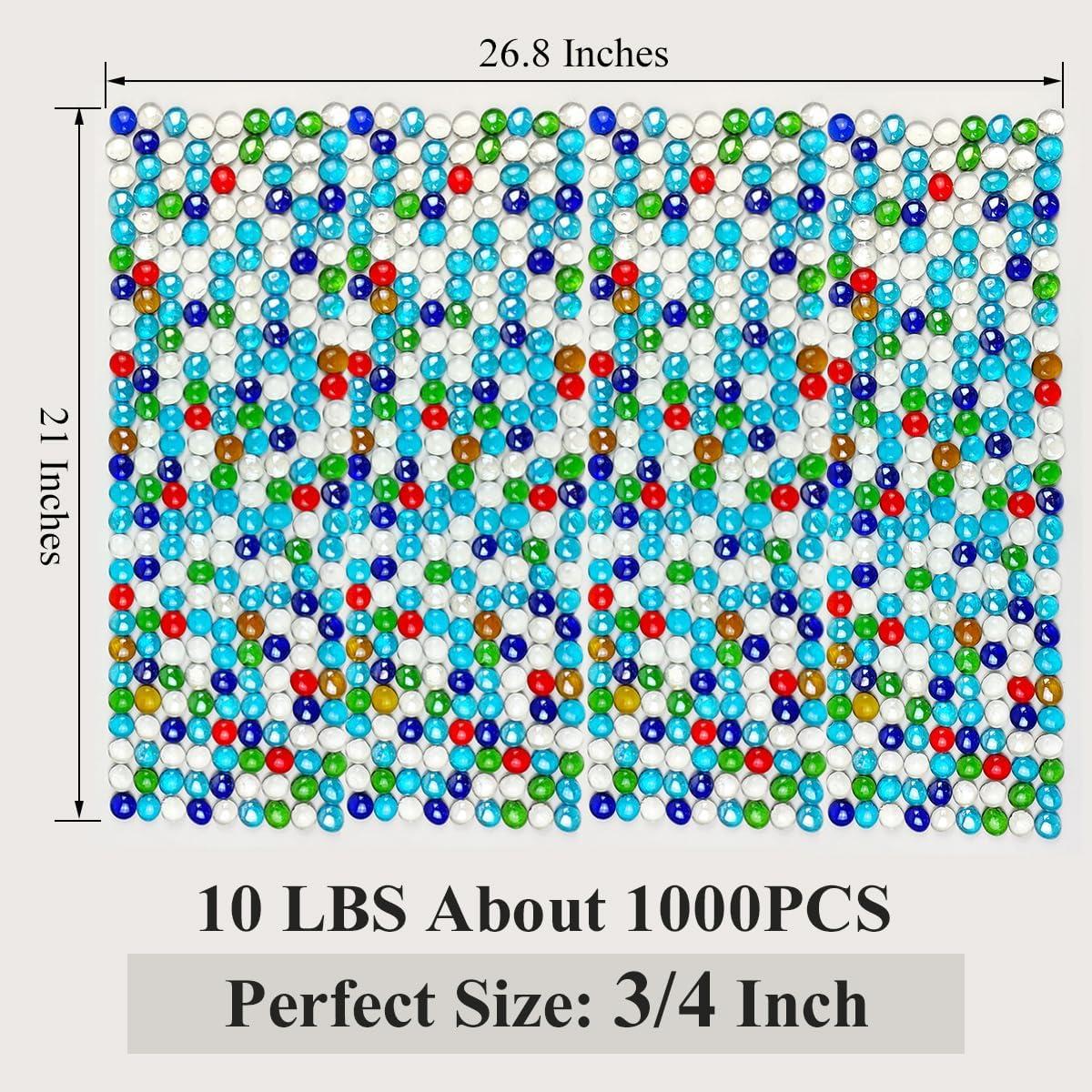 Perlas de vidrio YISZM 10 kg coloridas para jarrones y acuarios