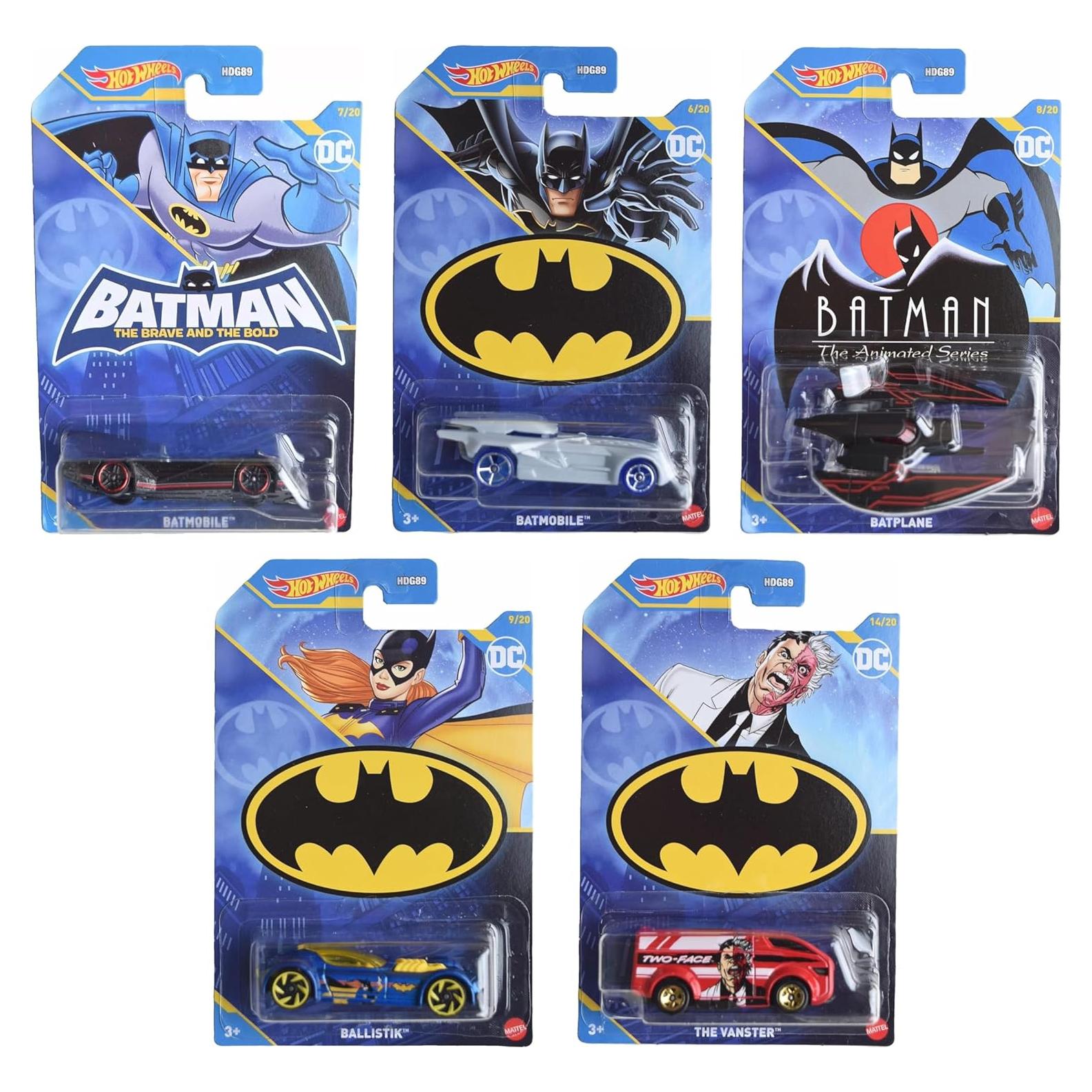 Hot Wheels Batmobile 2023 Conjunto 5 Vehículos Diecast Mattel