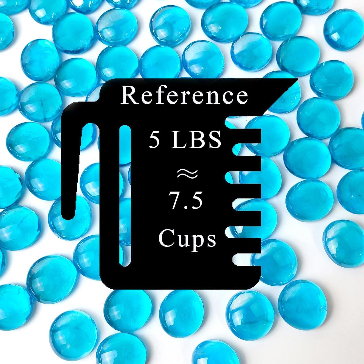 Canicas de vidrio azul FANTIAN 2,27 kg para decoración