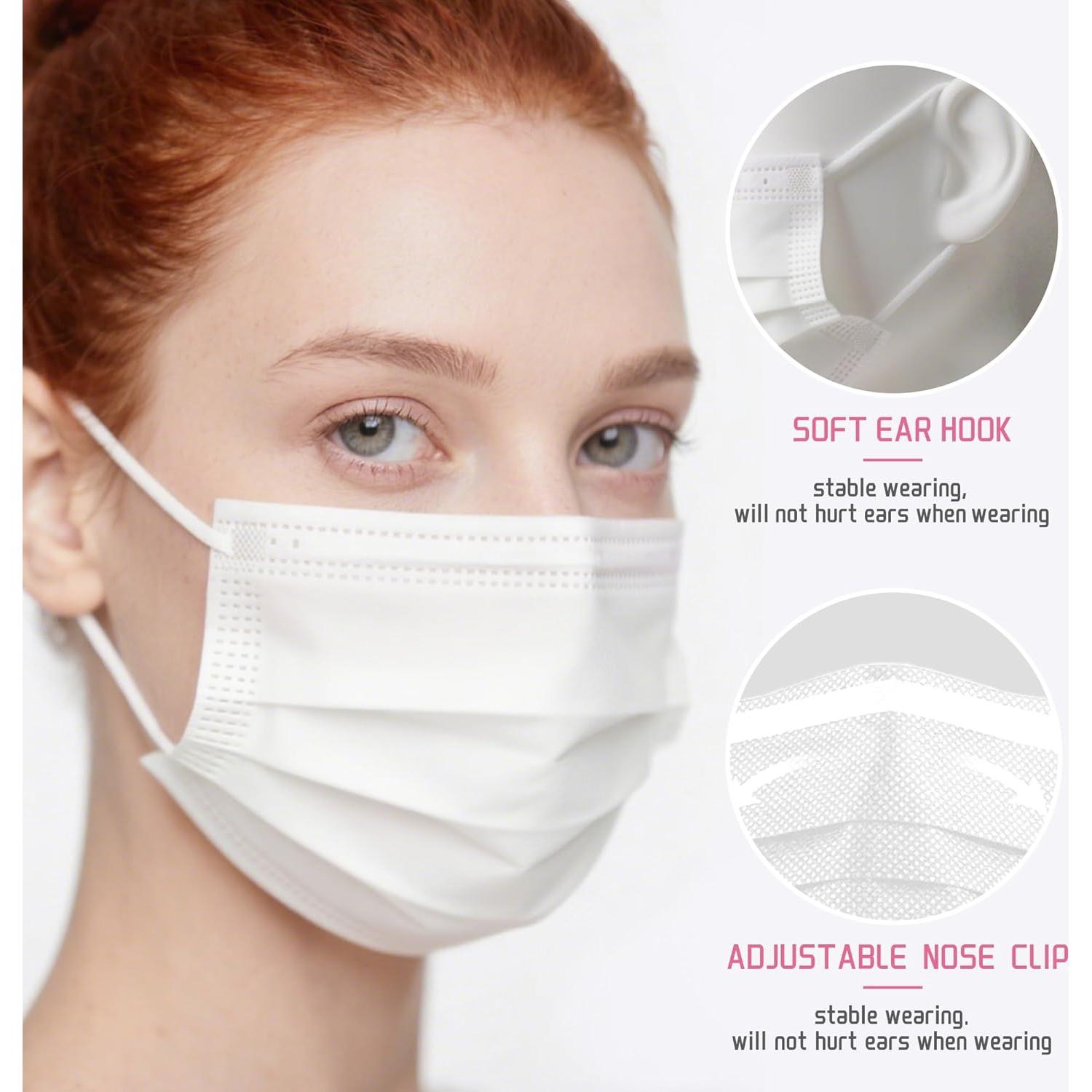 Mascarillas Desechables Blancas NNPCBT 100 Unidades 3 Capas