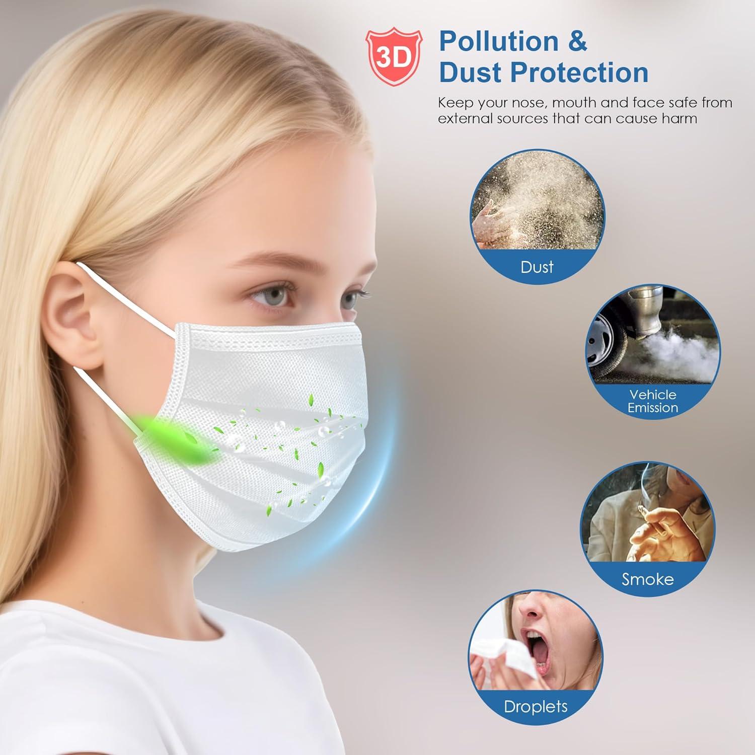 Mascarillas Desechables Blancas NNPCBT 100 Unidades 3 Capas