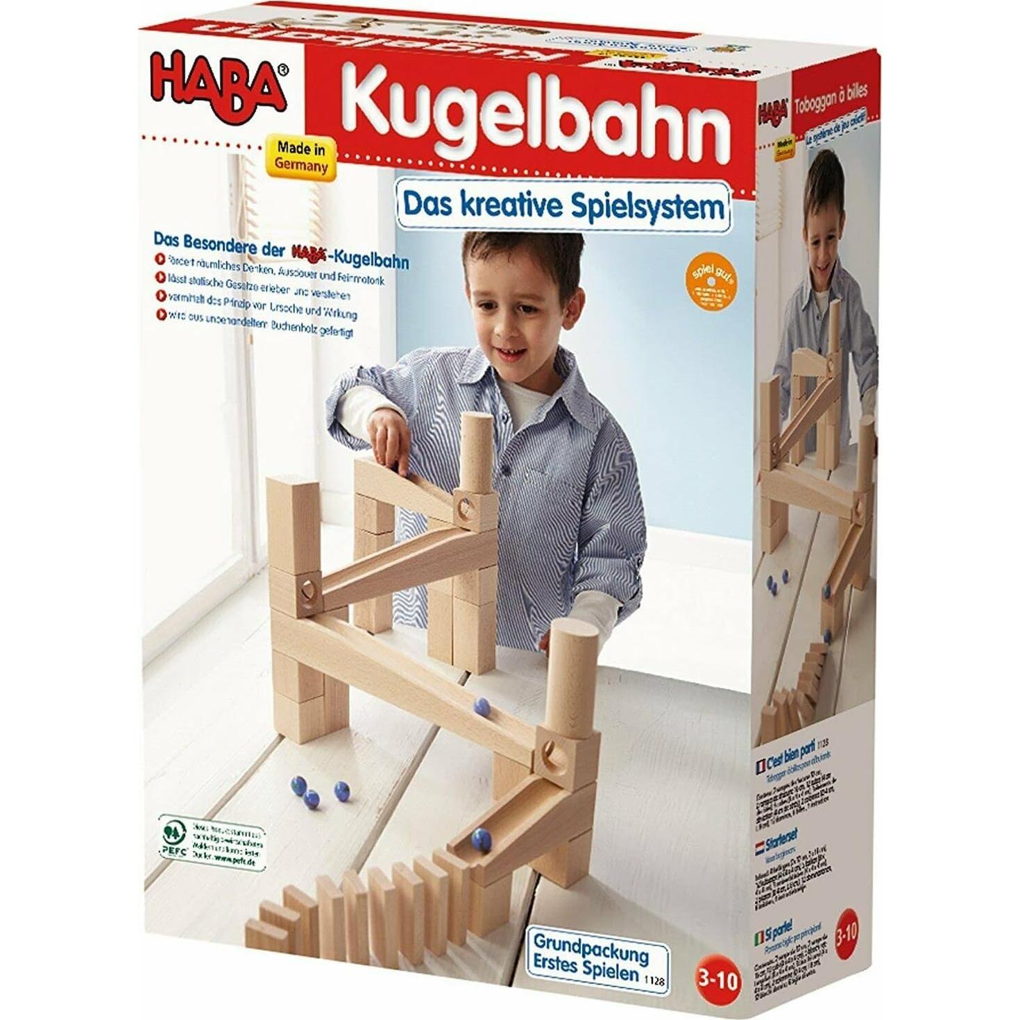 HABA Juego de Pistas de Canicas 44 Piezas Madera 3-10 Años