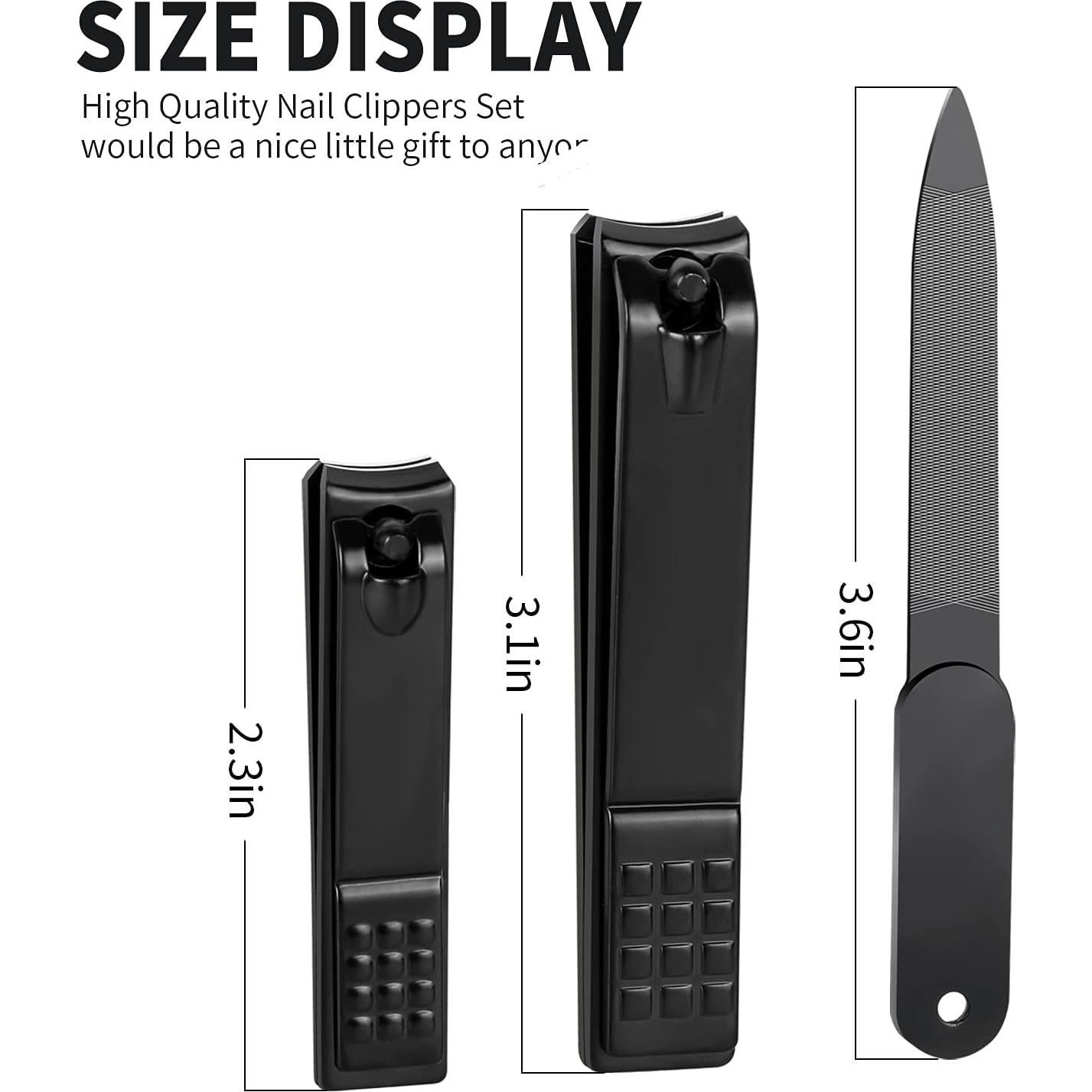 Juego de Cortauñas Aogeili de Acero Inoxidable 3 PZS