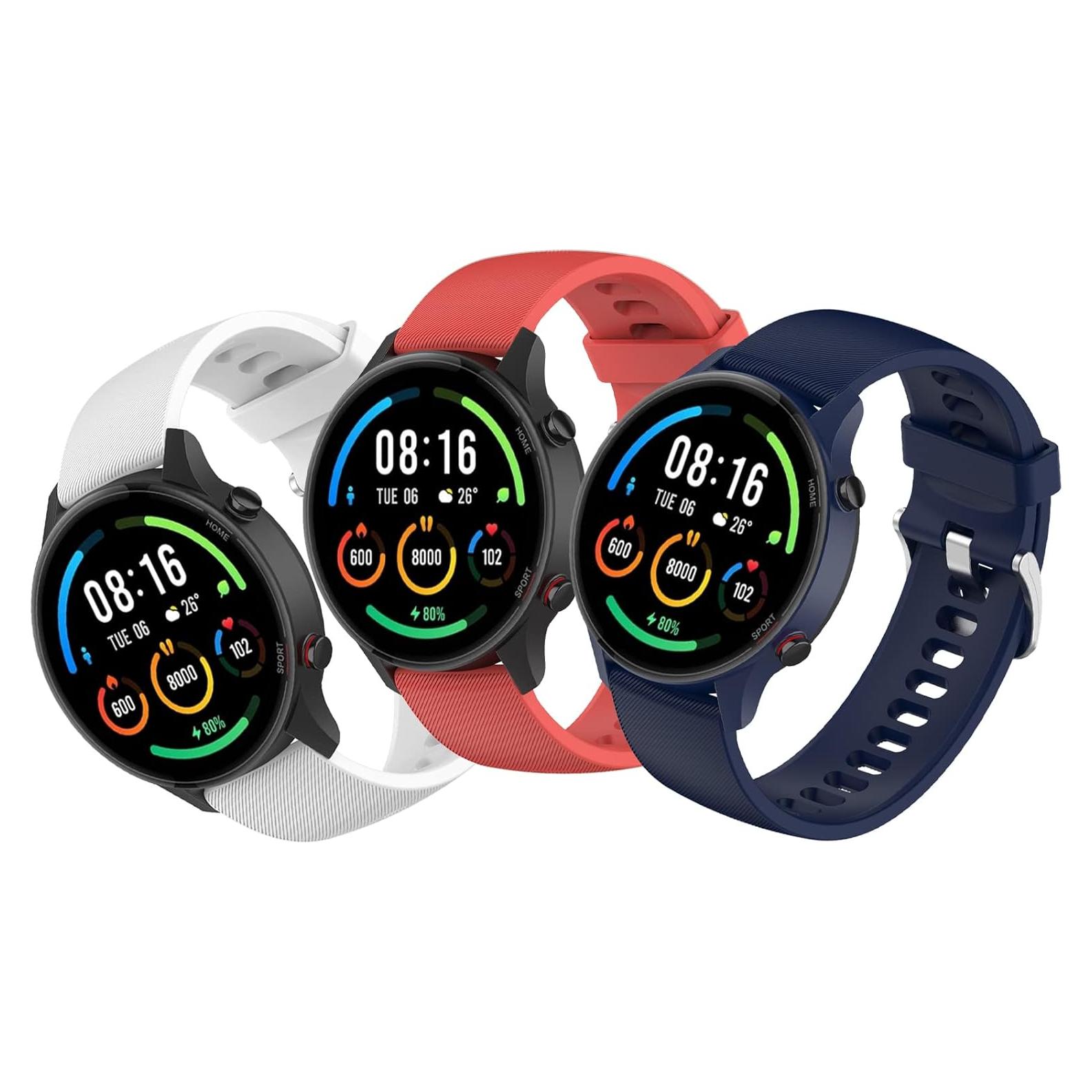 Correas de Reloj Z.DuDuZAZA para Xiaomi Mi Watch 22mm [3 Paquetes]