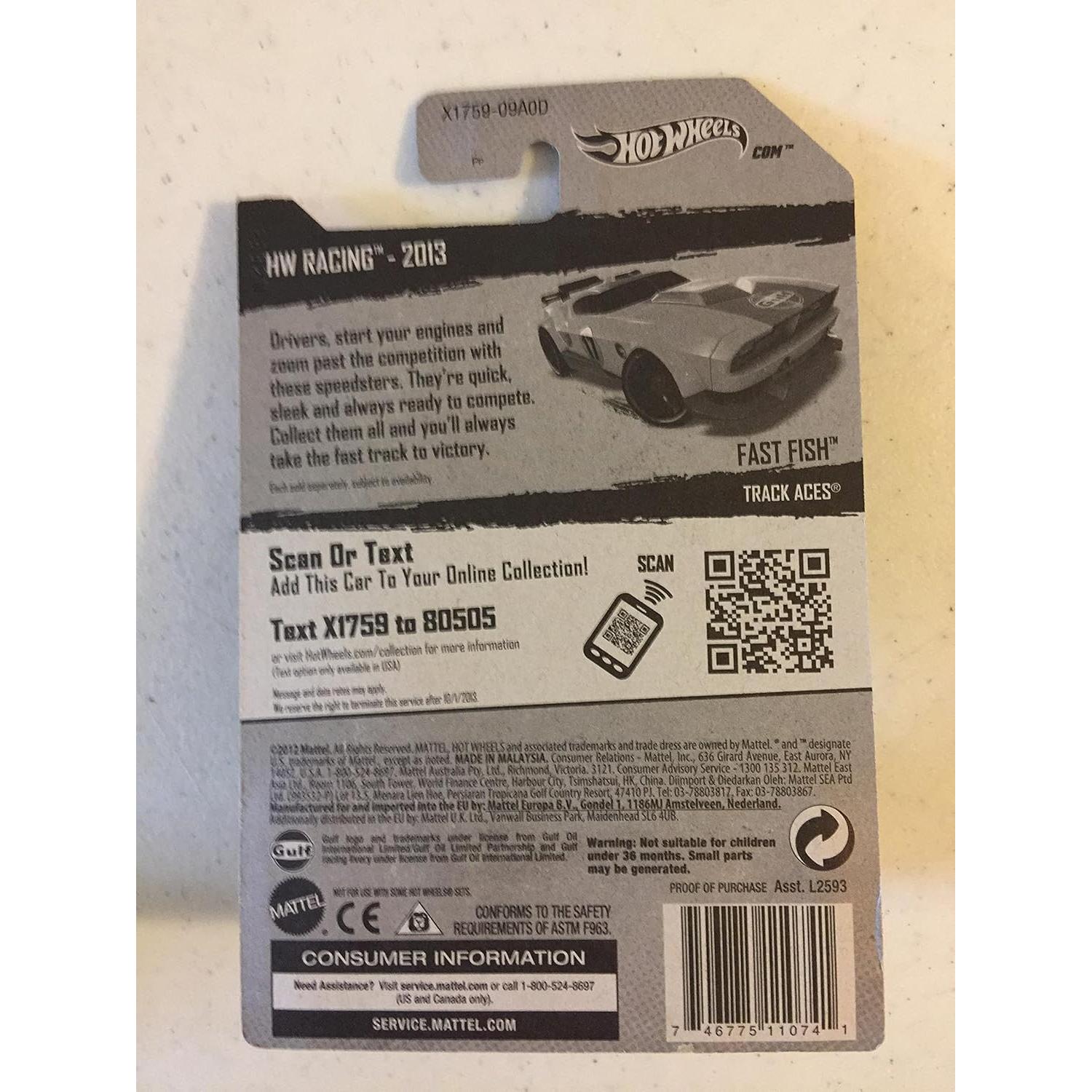 Hot Wheels Mattel Caza del Tesoro Pez Rápido 1:64 Azul Naranja