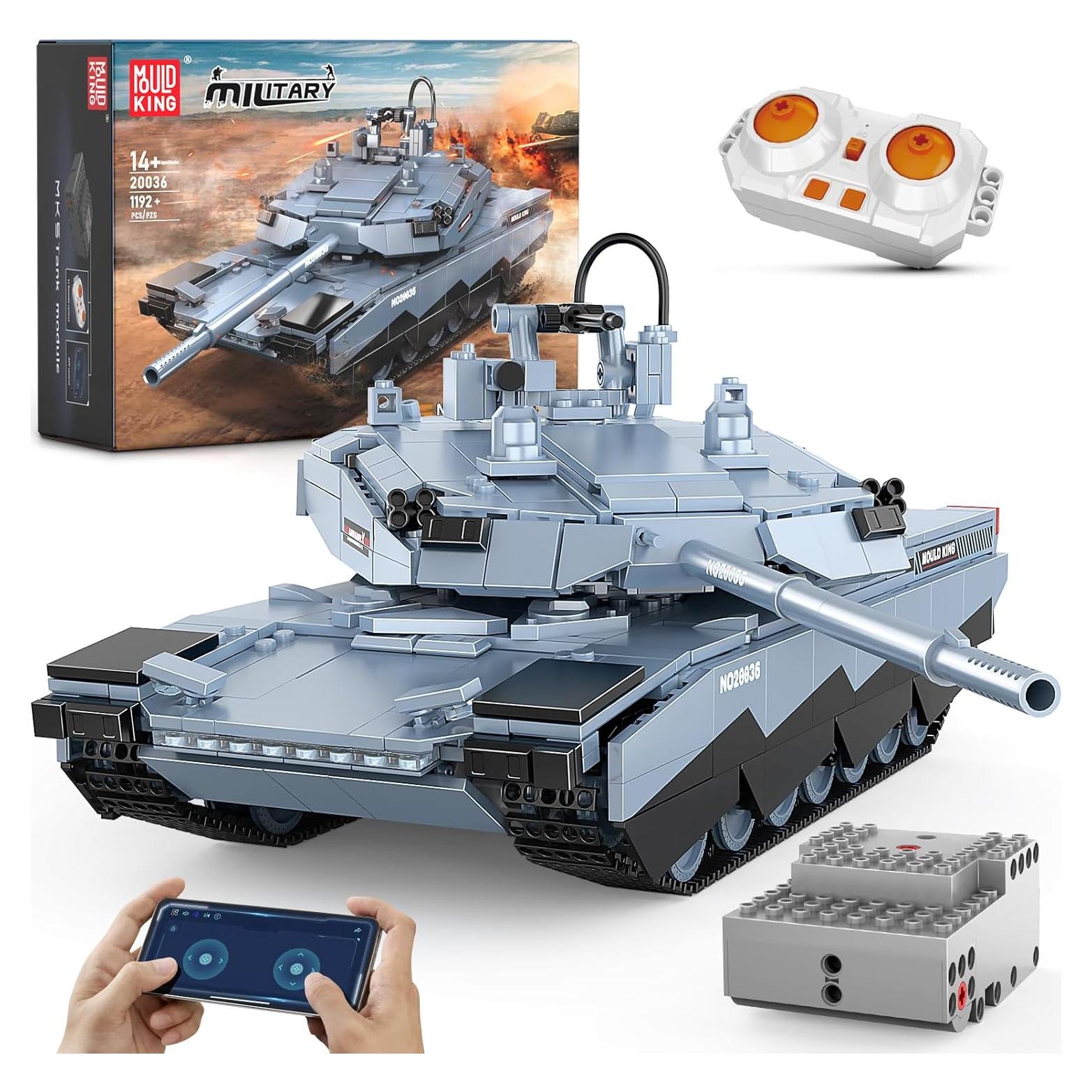 Mould King Tanque RC Abrams-X 20036 1192 Piezas Control Remoto