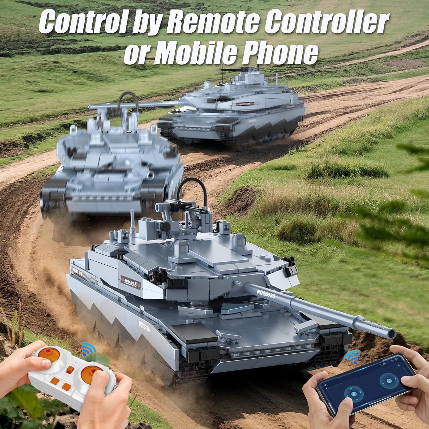 Mould King Tanque RC Abrams-X 20036 1192 Piezas Control Remoto