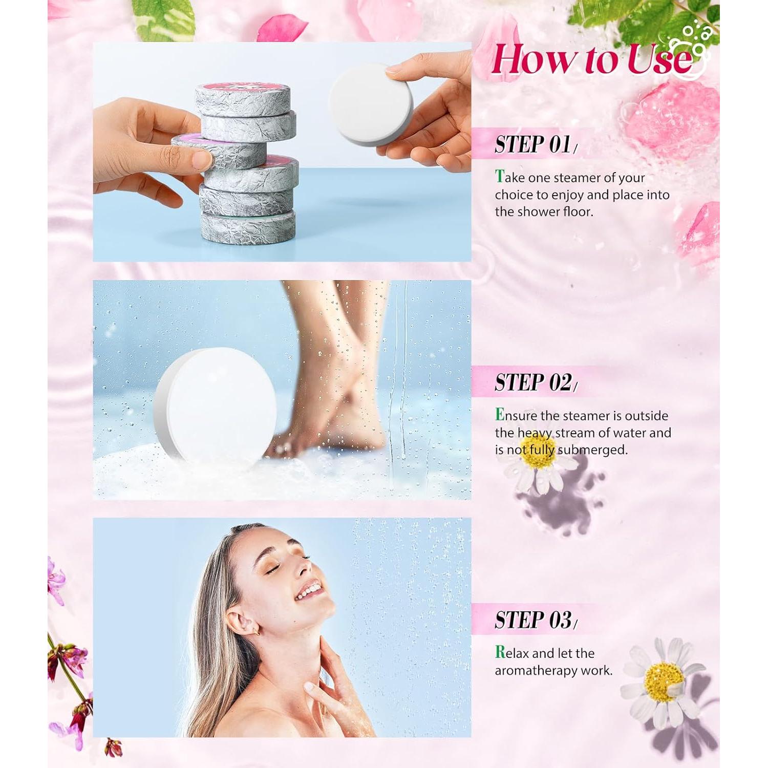 Bombas de Ducha Aromaterapia POPCHOSE - 8 Aromas Naturales