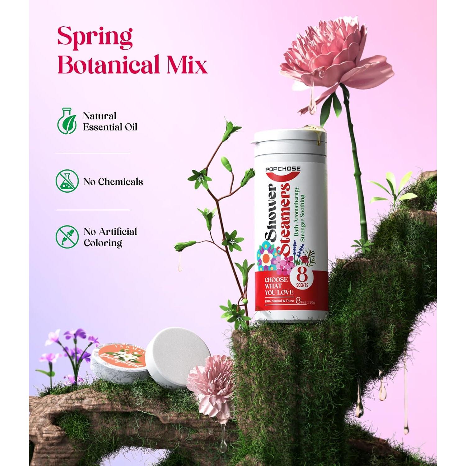 Bombas de Ducha Aromaterapia POPCHOSE - 8 Aromas Naturales