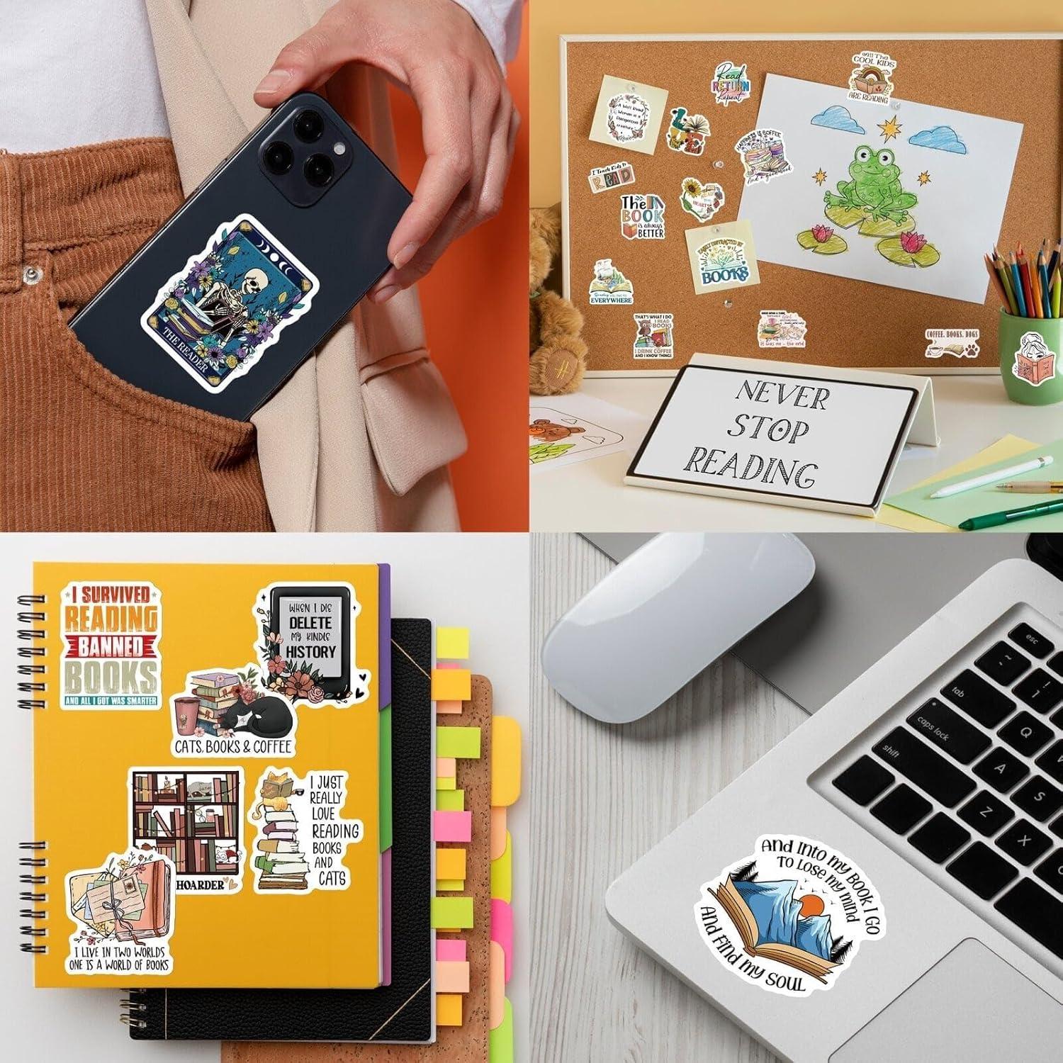 MiStar Stickers Literarios 110 Piezas para Decorar