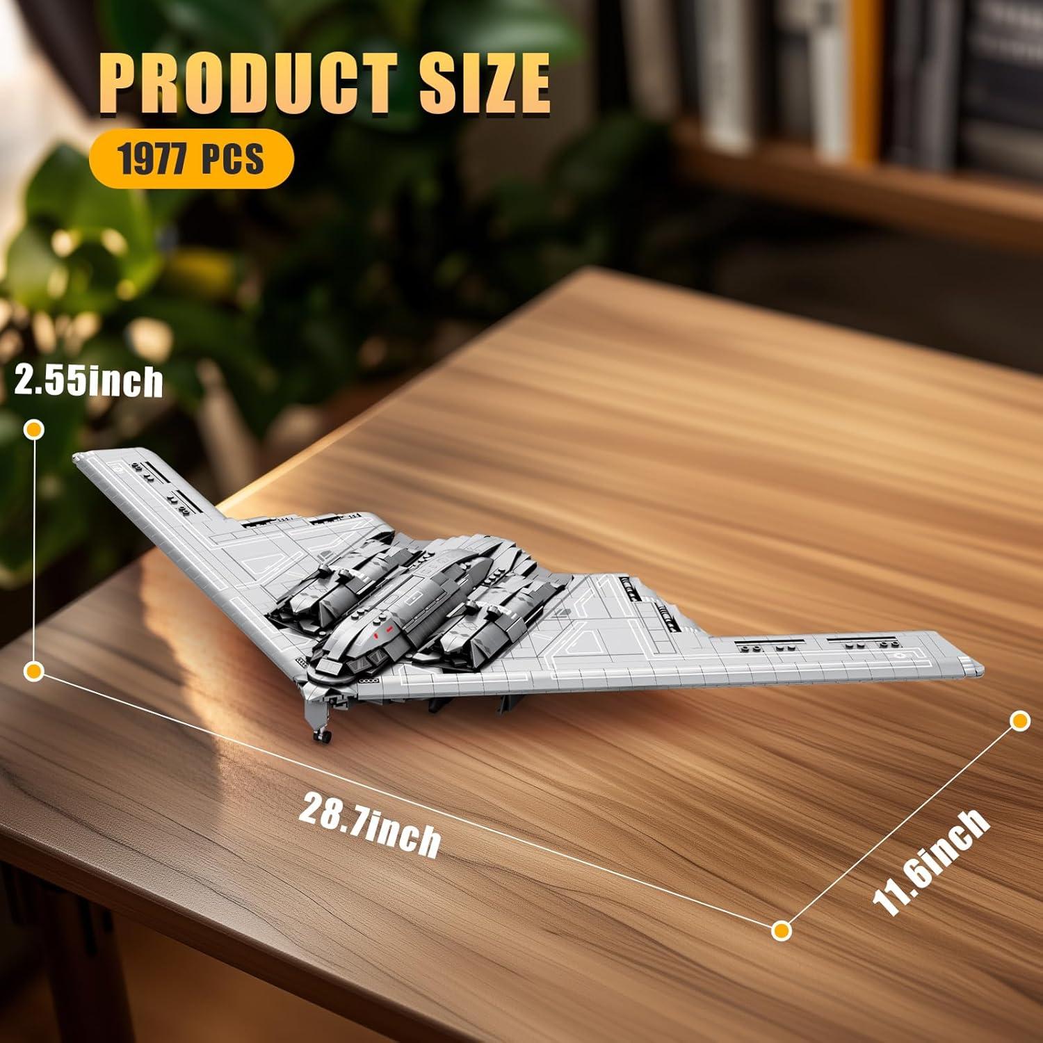 Reobrix Fighter Jet Building Set 33038, B2 Military Bomber Plane for Adults, Aviation Airplane Cool Jet Model Collection for Boys,Ideal Gifts for Kids 14+, Men and Military Fans