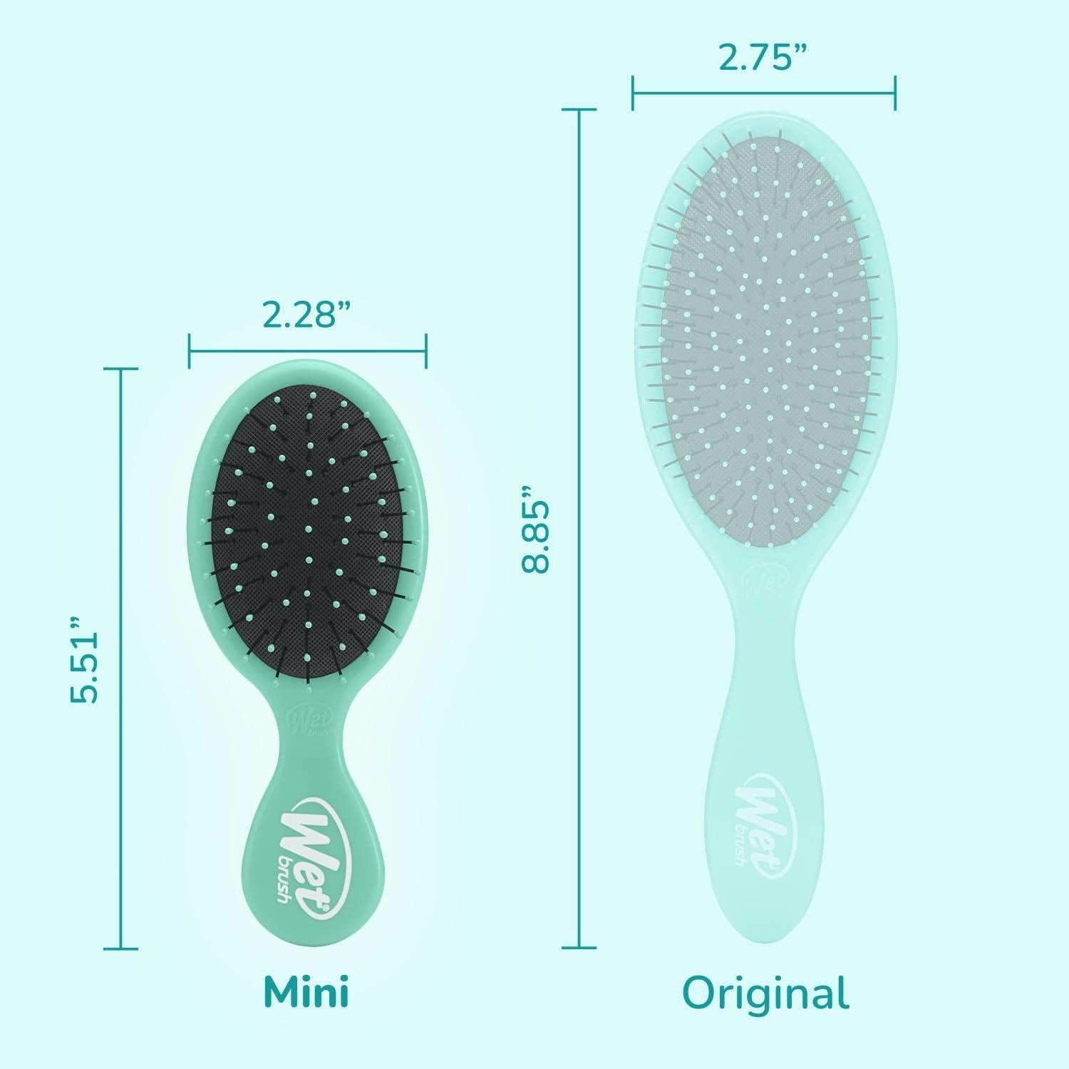 Cepillo Desenredante Wet Brush Mini Aqua, Cerdas IntelliFlex