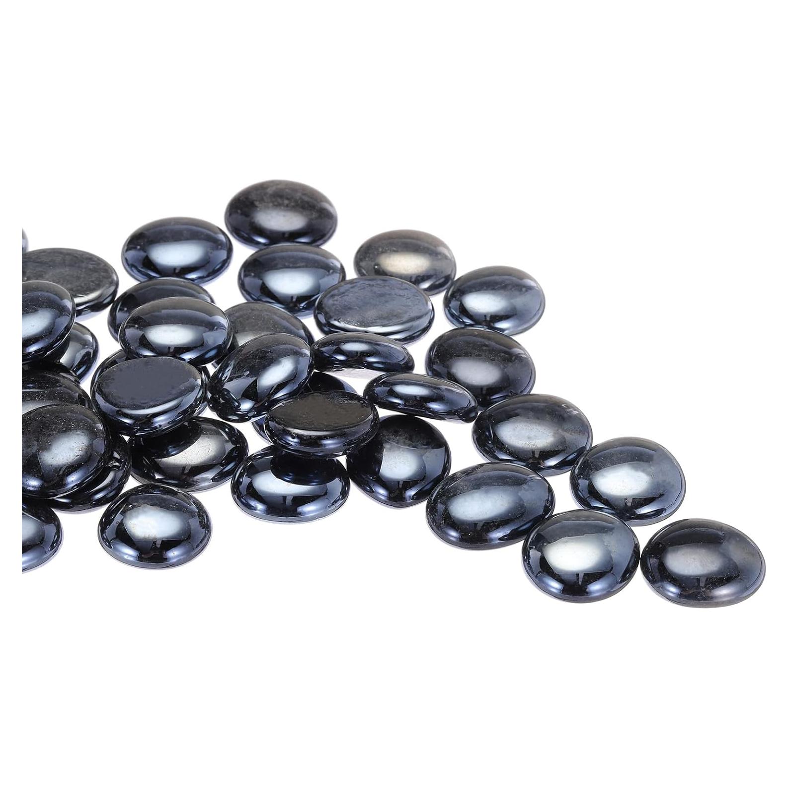 Perlas de Vidrio Negro Niquel 36pcs 1.7-2.2cm MECCANIXITY