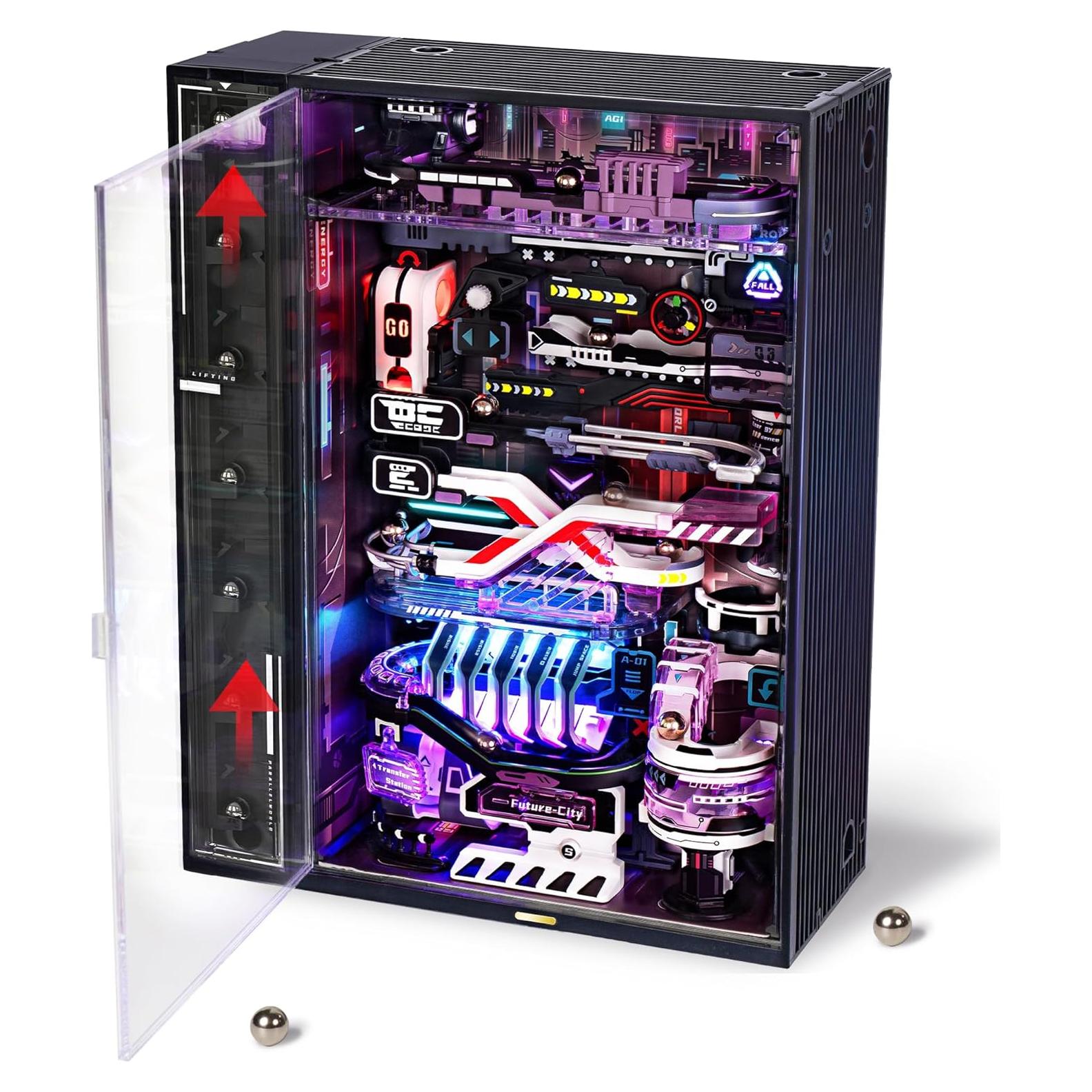 Kit de Puzzles 3D Carrera de Canicas Eléctrica Wowood MR02S