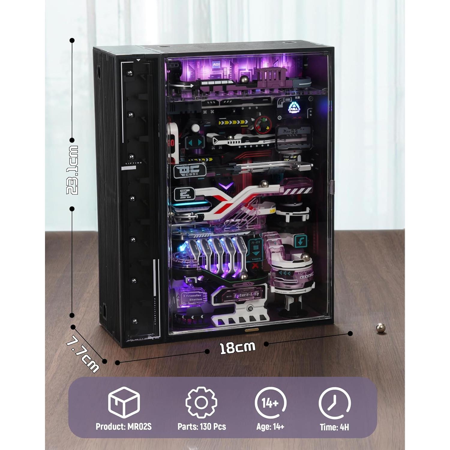 Kit de Puzzles 3D Carrera de Canicas Eléctrica Wowood MR02S