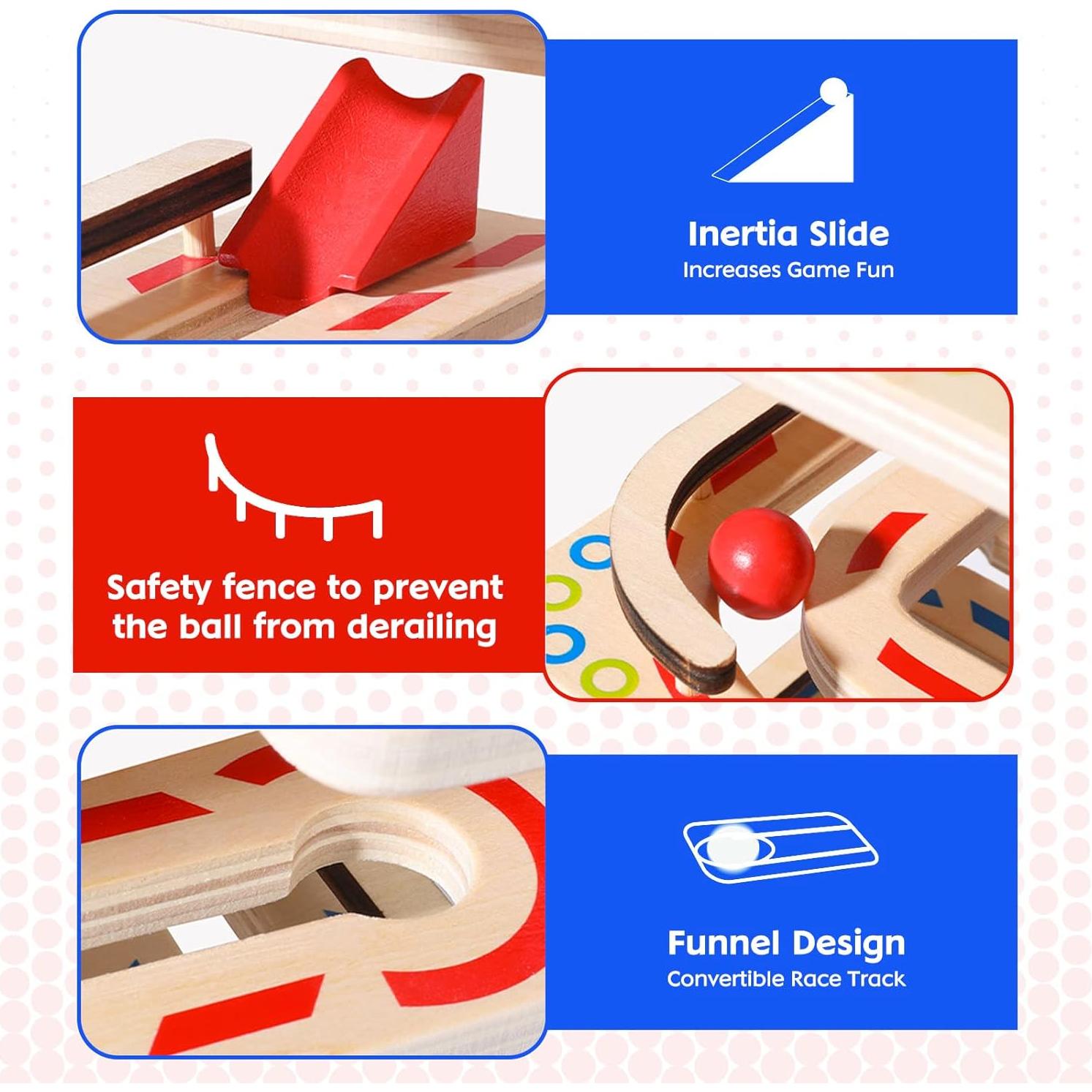Juguete de Caída de Pelotas de Madera Ark miido 8 Niveles
