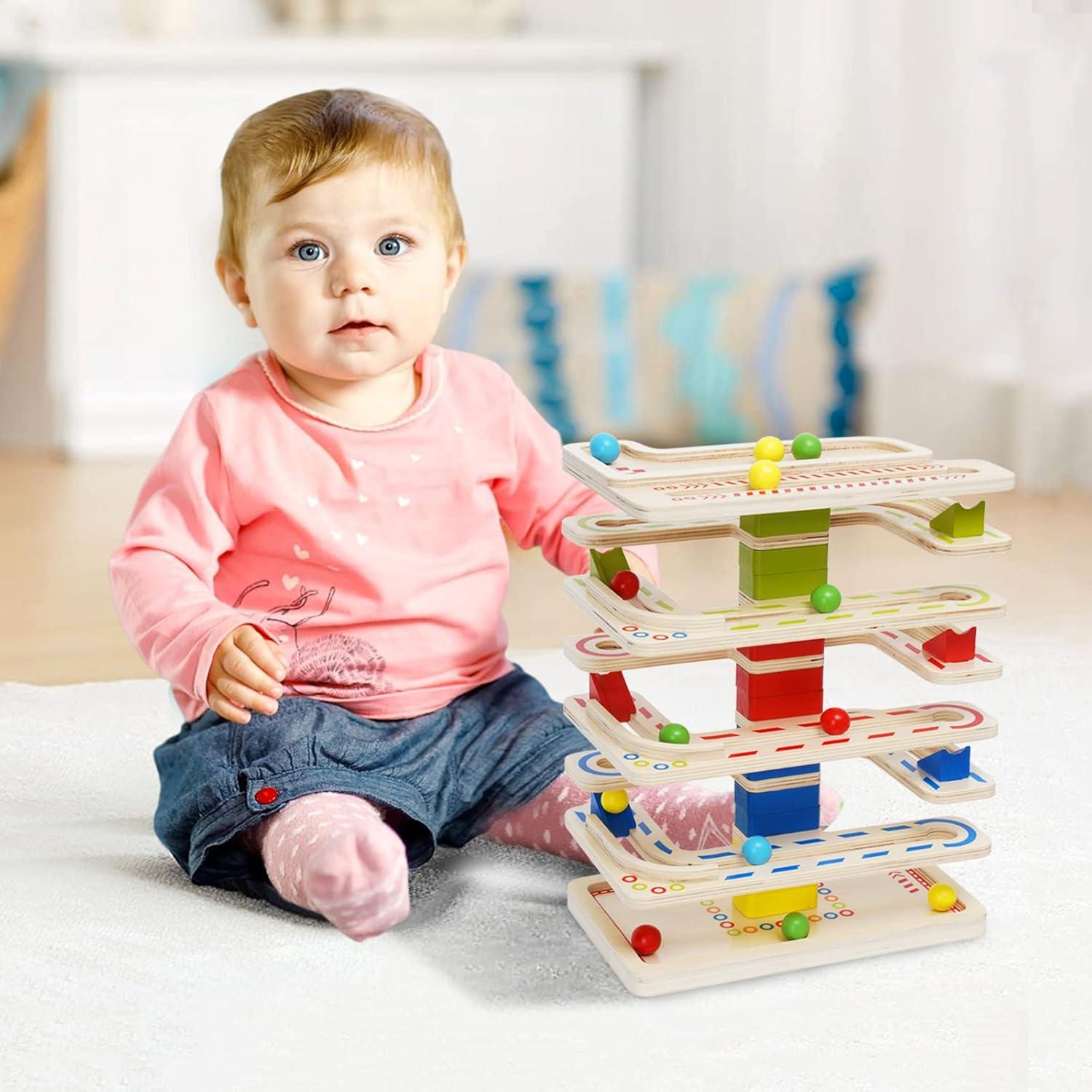 Juguete de Caída de Pelotas de Madera Ark miido 8 Niveles