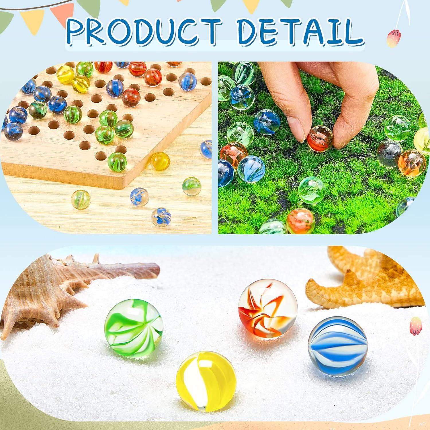 Canicas de Vidrio Lewtemi 1500 Pcs Ojos de Gato 1.4 cm