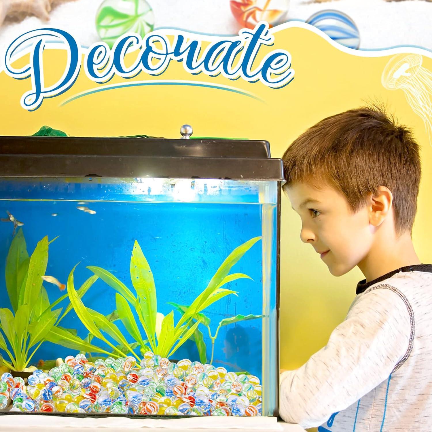 Canicas de Vidrio Lewtemi 1500 Pcs Ojos de Gato 1.4 cm