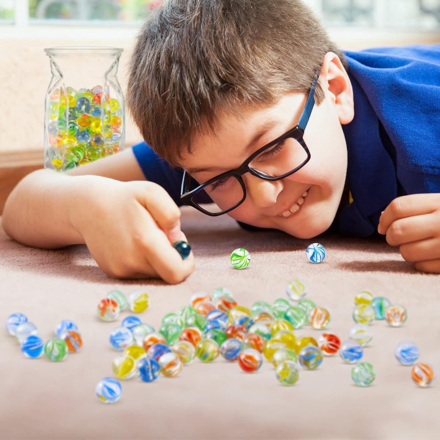 Canicas de Vidrio Lewtemi 1500 Pcs Ojos de Gato 1.4 cm