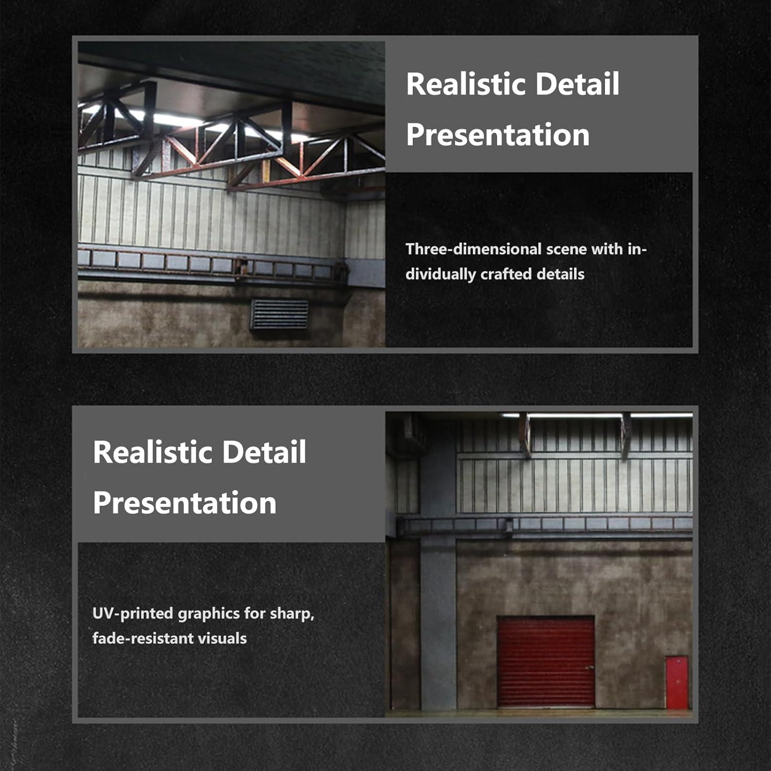 Caja de Exhibición de Coche 1/64 Bivitre con Luz LED