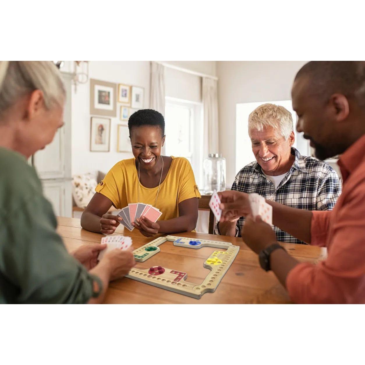 Juego de Mesa Jokers y Canicas Madera 8 Jugadores 48 Canicas