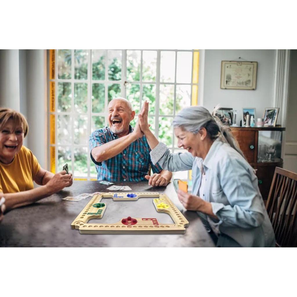 Juego de Mesa Jokers y Canicas Madera 8 Jugadores 48 Canicas