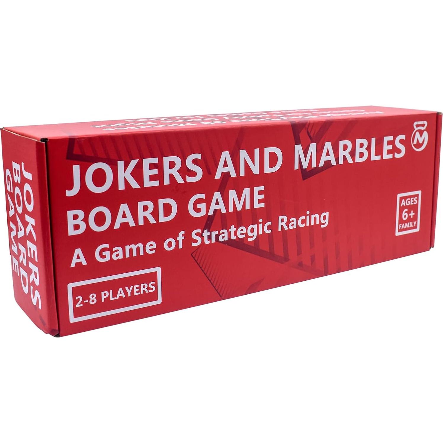 Juego de Mesa Jokers y Canicas Madera 8 Jugadores 48 Canicas