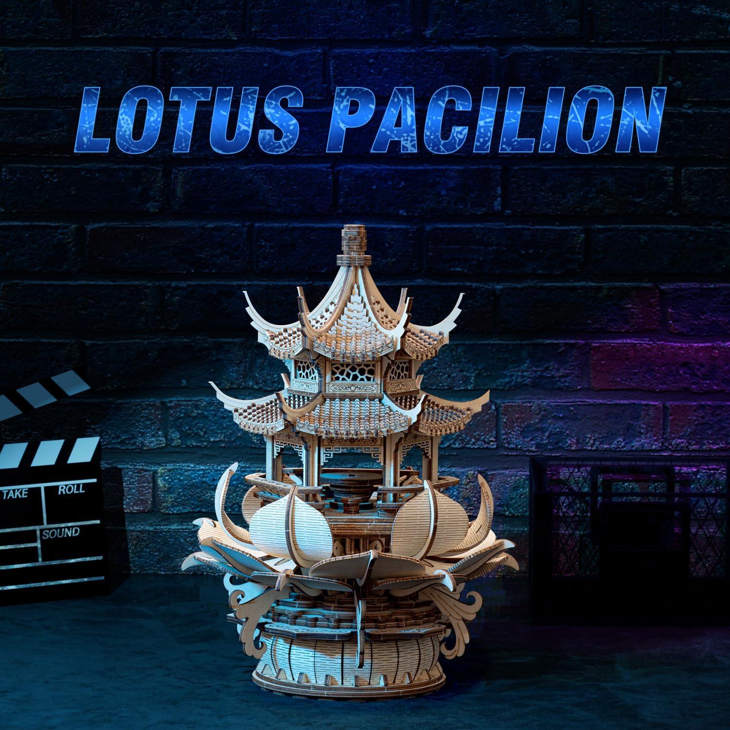 Rompecabezas 3D RUIFAM de madera con música y 619 piezas